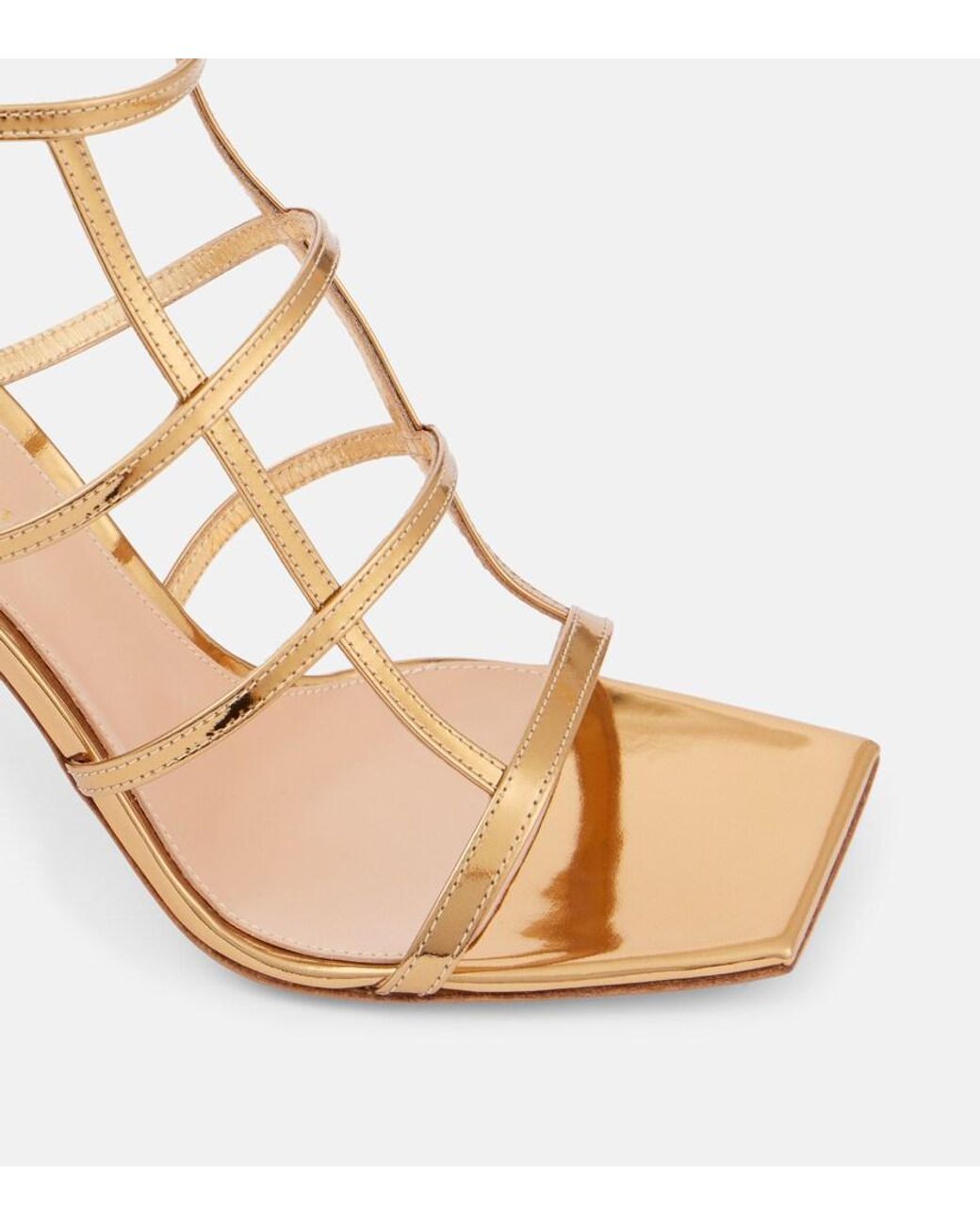 Gianvito Rossi Mondry Metallic Leather Sandals