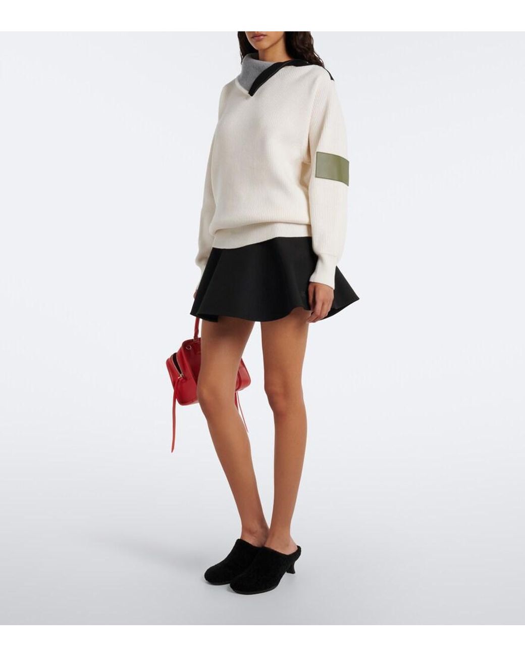Loewe Black Dive Shearling Mules