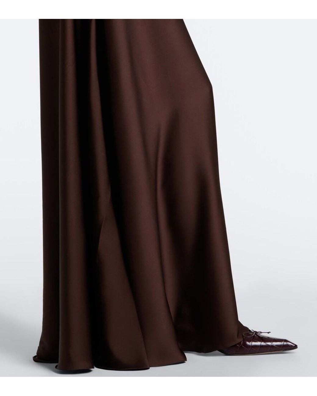 Jonathan Simkhai Brown Paola Knitted Satin Gown
