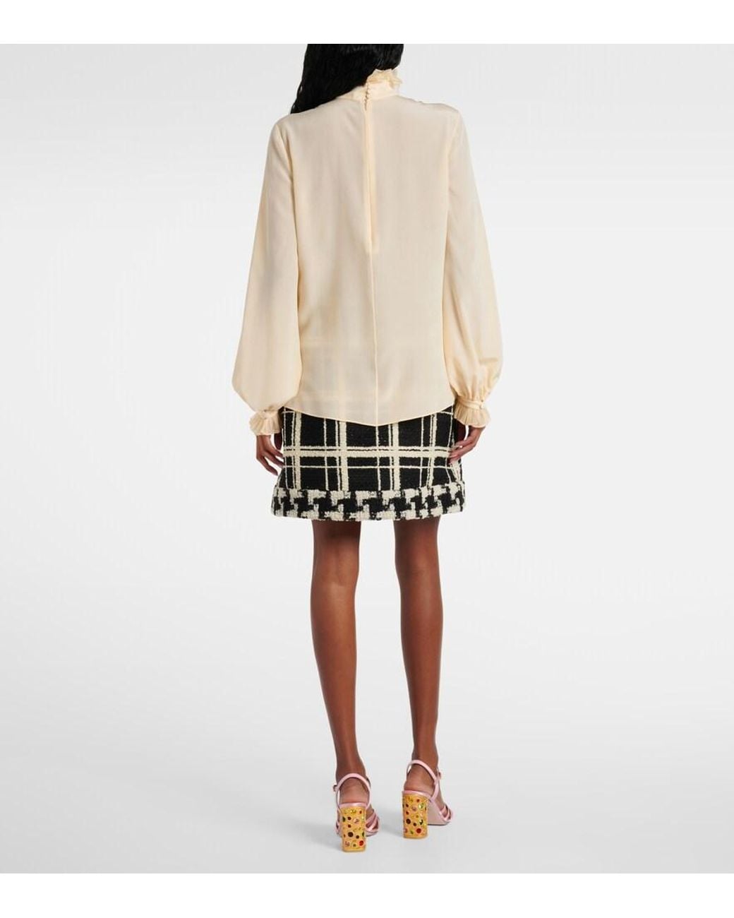 Valentino Garavani Natural Silk Crepe De Chine Shirt