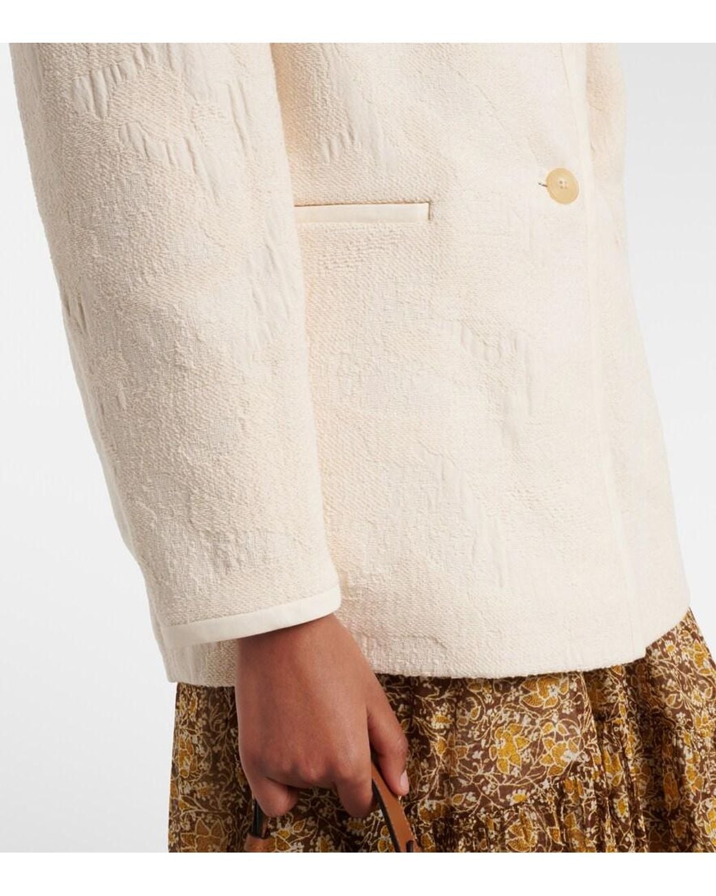 Isabel Marant Natural Uadie Padded Cotton Jacket