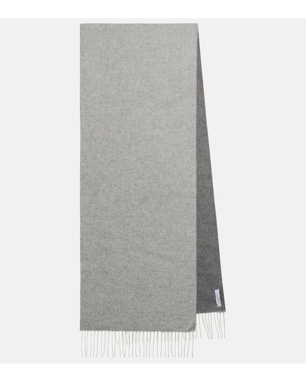 Gabriela Hearst Gray Blaine Fringed Silk And Cashmere Scarf