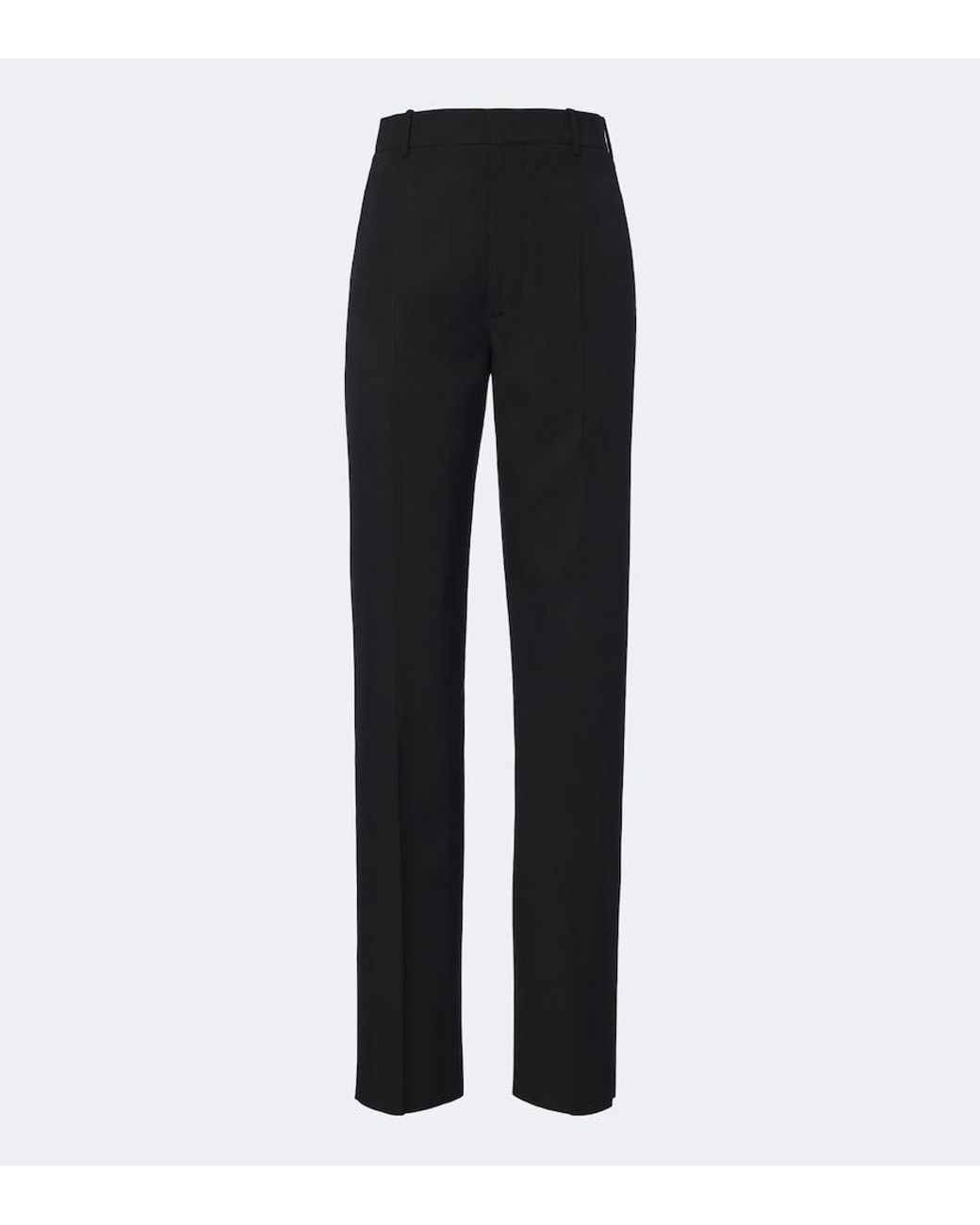 Bottega Veneta Black Wool Straight Pants