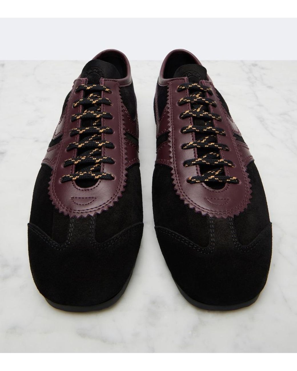 Dries Van Noten Black Suede And Leather Sneakers