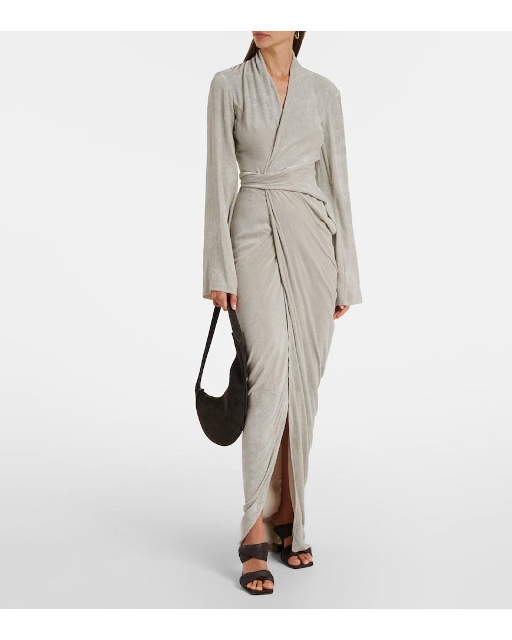 Rick Owens Natural Wrap Maxi Dress