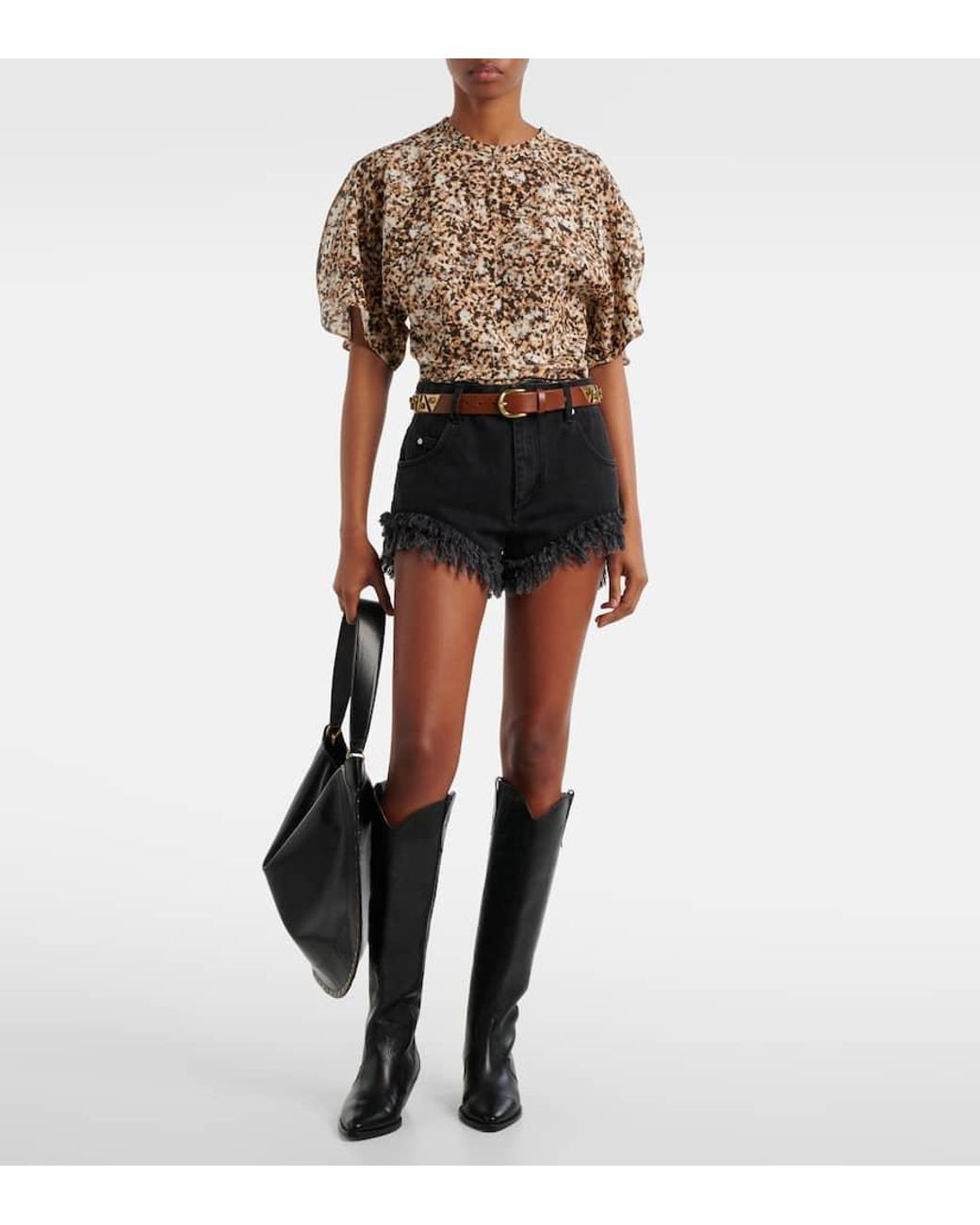 Isabel Marant Black Eneidao Denim Shorts