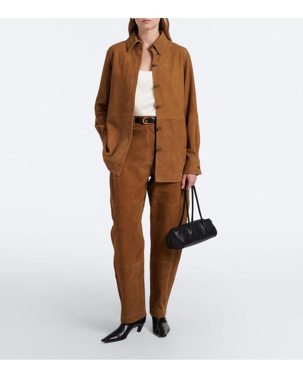 Rohe Brown Suede Shirt