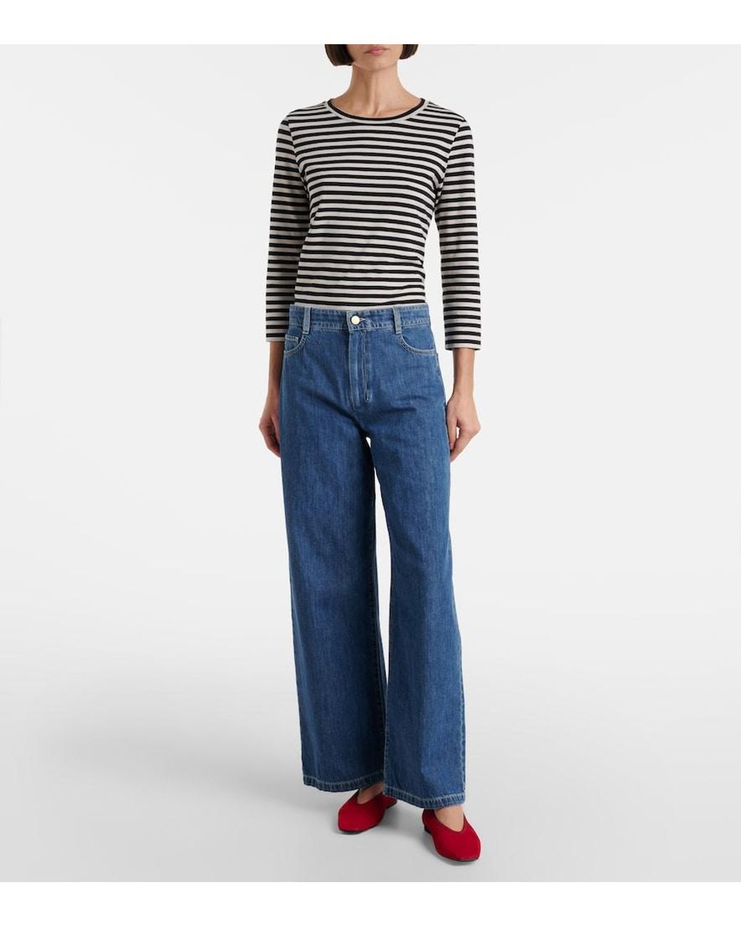 Max Mara Blue Zeus Wide-Leg Jeans