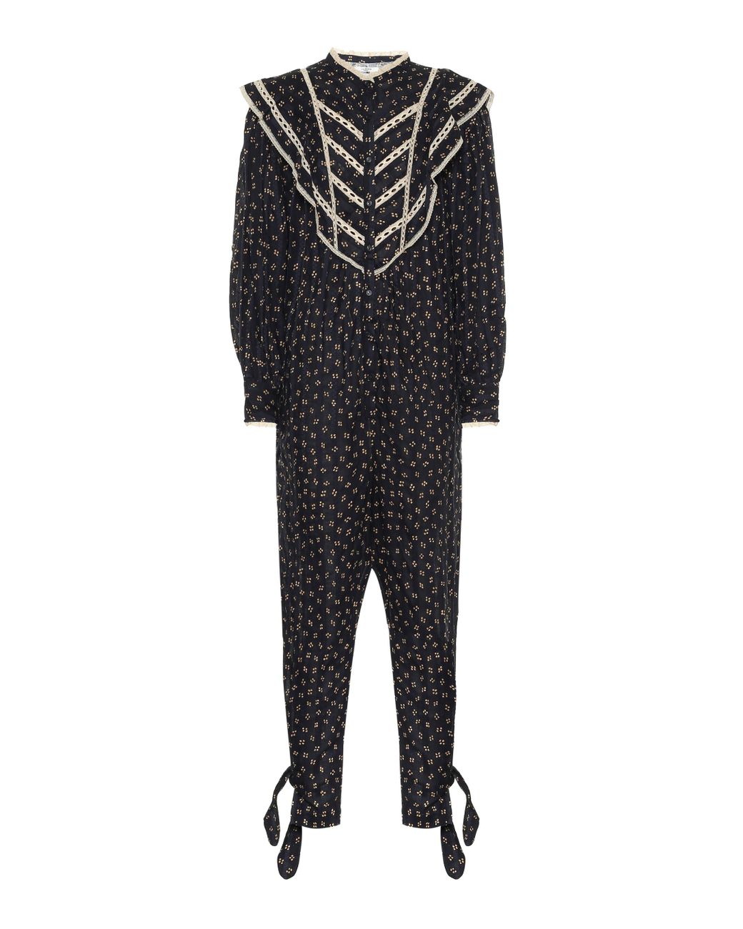 Étoile Isabel Marant Realia Printed Cotton Jumpsuit in Black Lyst