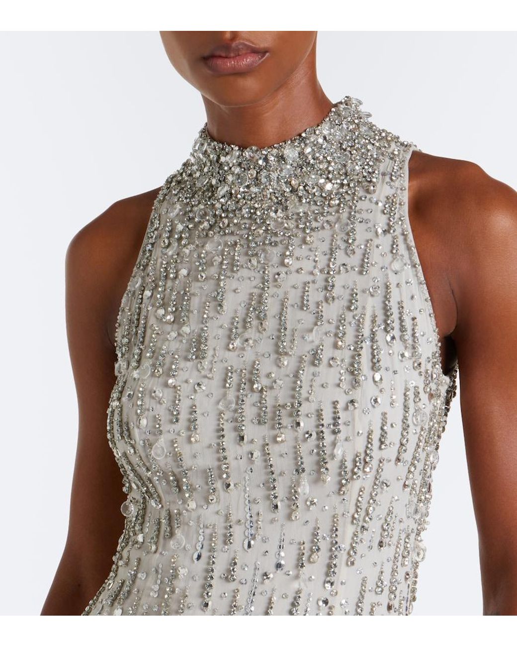 Jenny Packham White Santa Fe Embellished Gown