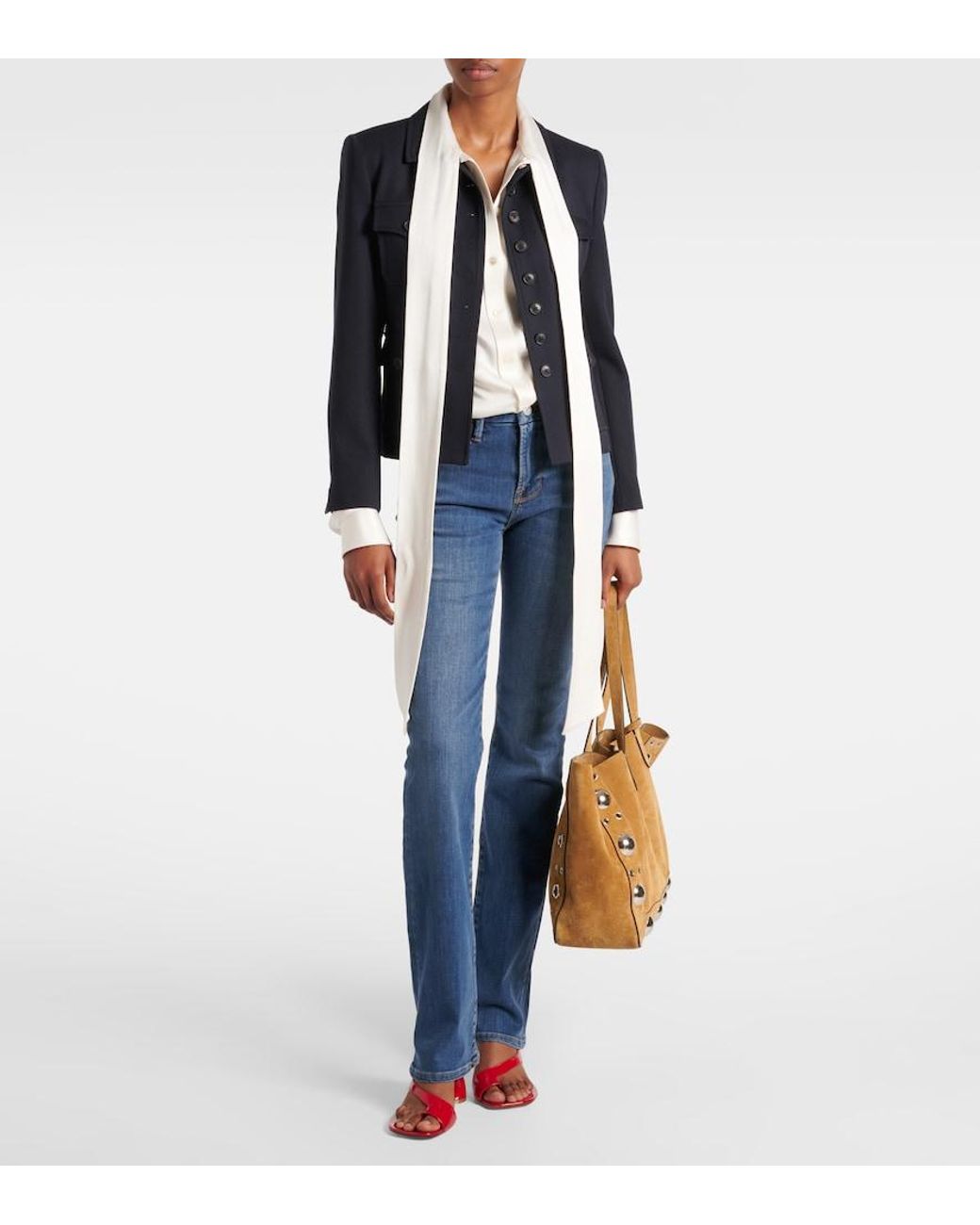 FRAME Blue Le Mini Boot Mid-Rise Jeans