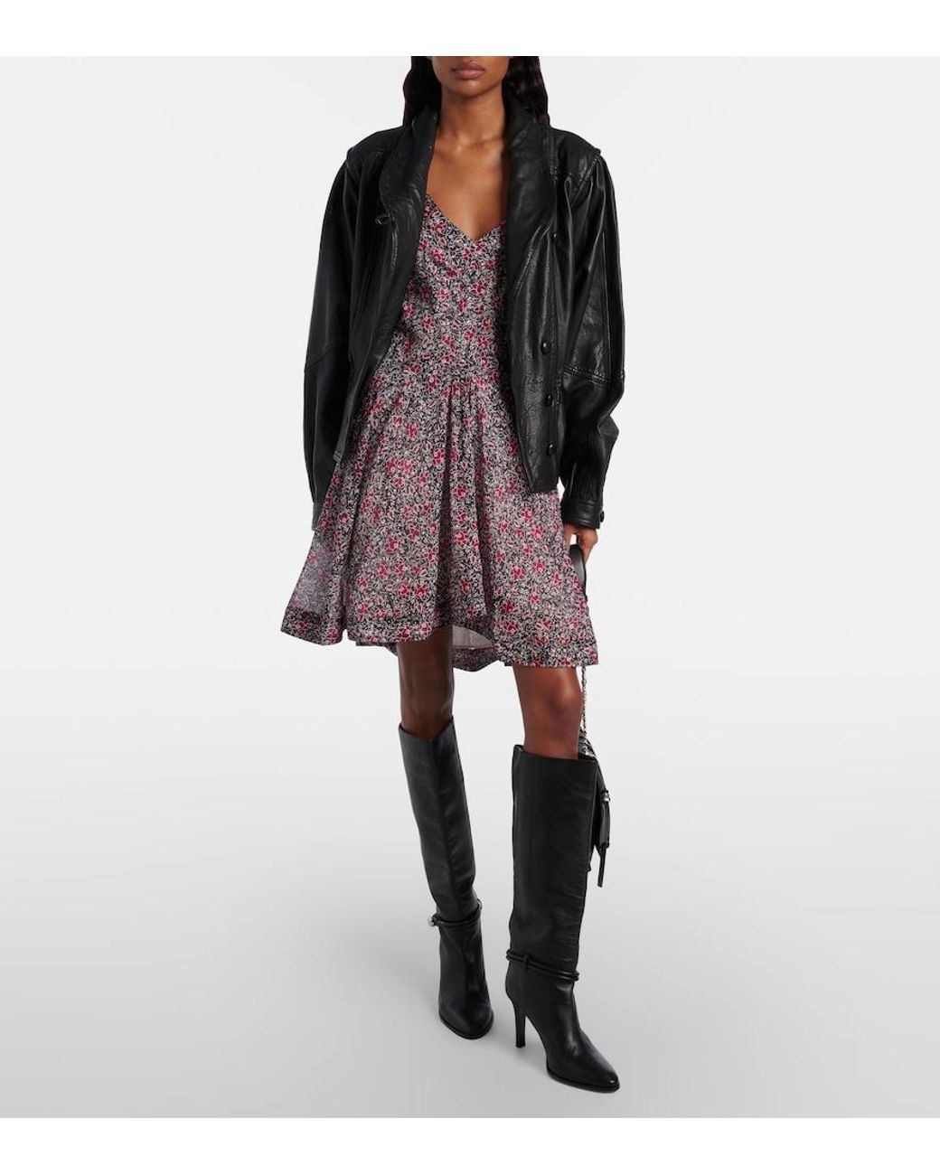 Isabel Marant Purple Short V-Neck Dress