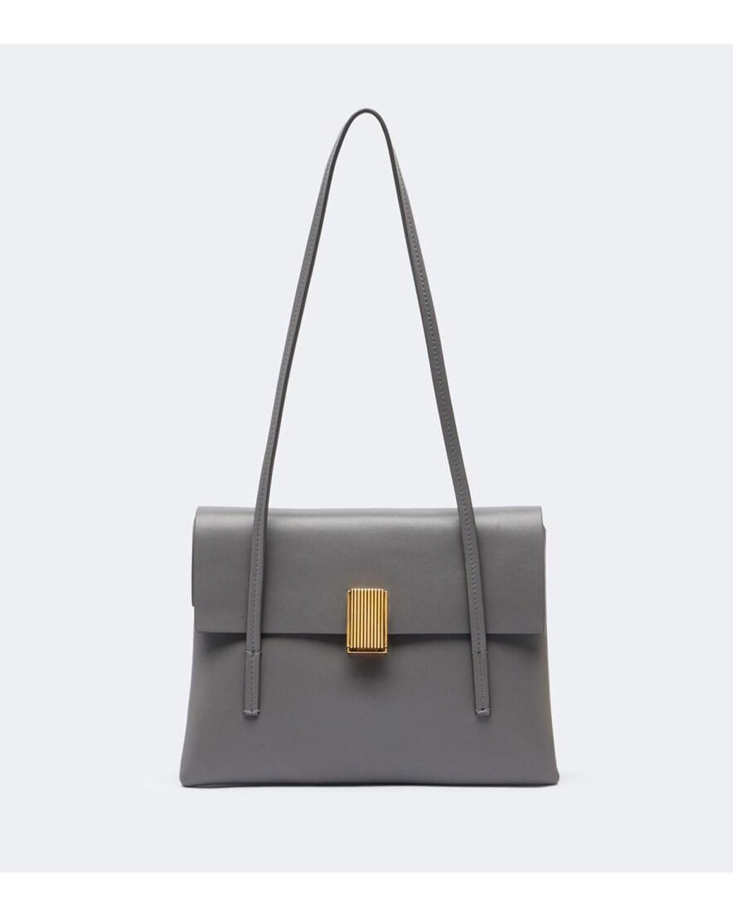 Khaite White Soft Blake Small Leather Shoulder Bag