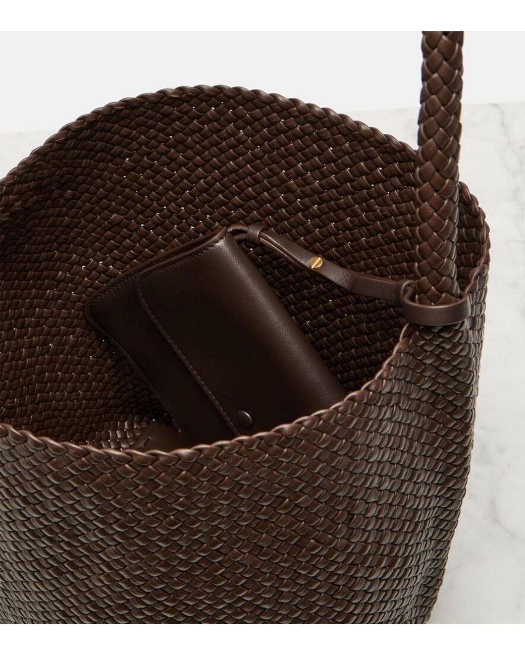 The Row Black Schultertasche N/S Park Medium Aus Leder