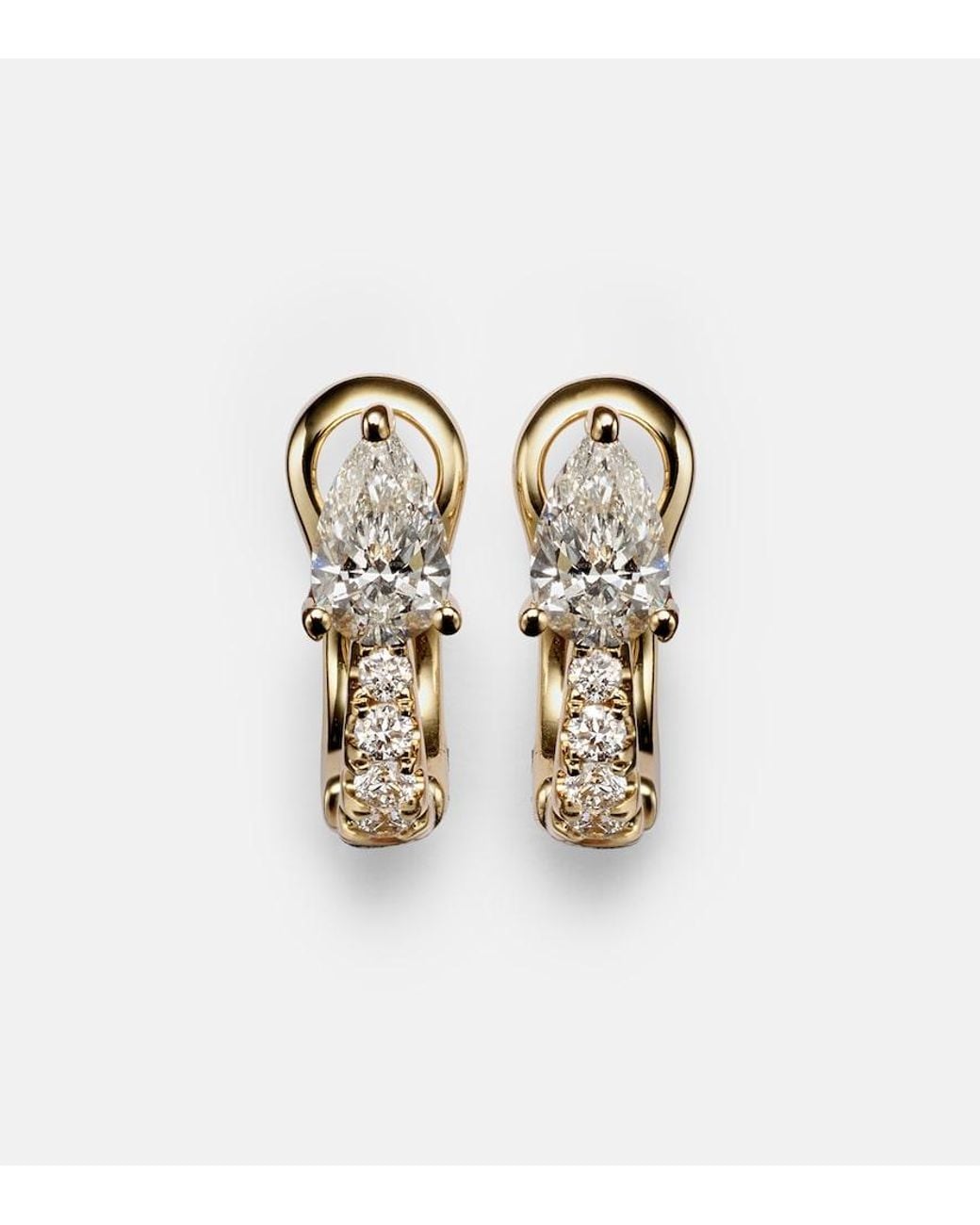 Anita Ko White 18Kt Huggies With Diamonds