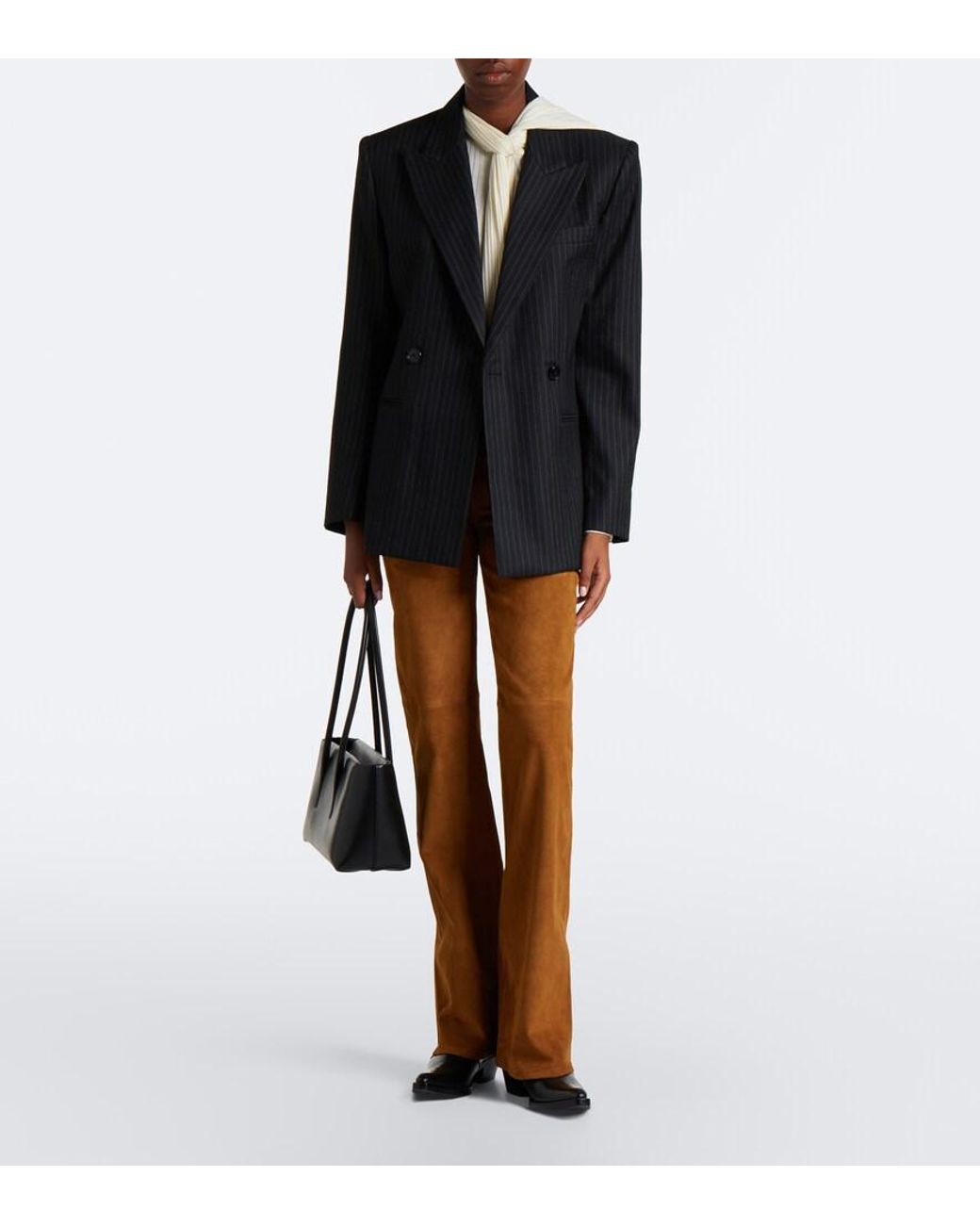 7 For All Mankind Brown Dojo Suede Flared Pants