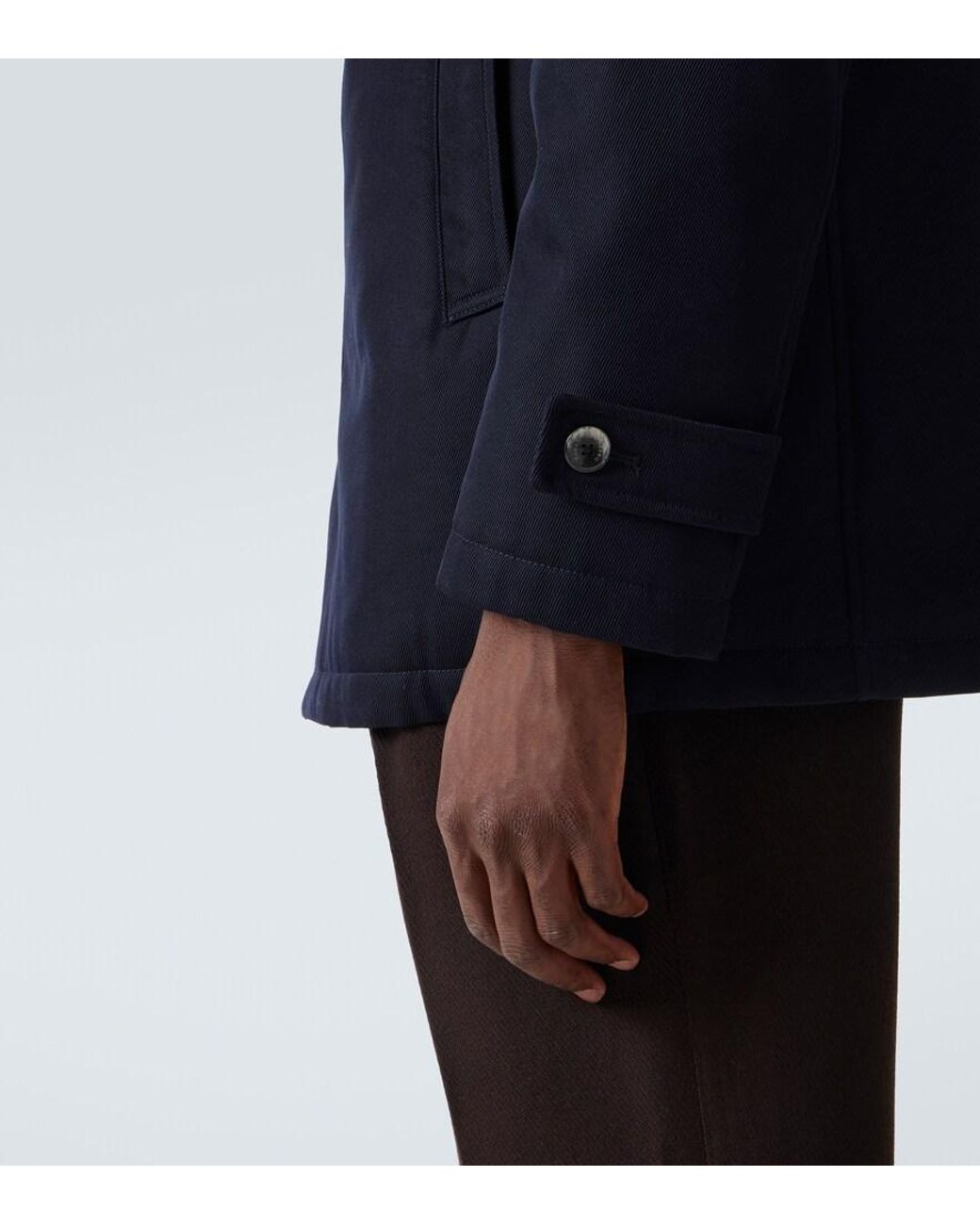 Herno Blue Virgin Wool Jacket for men