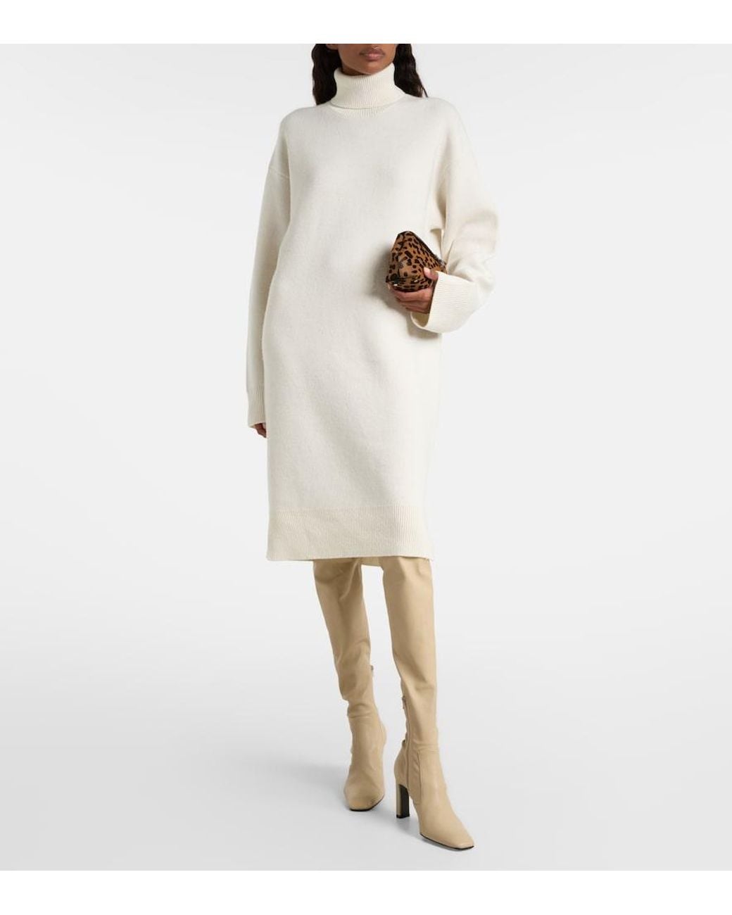 Totême Natural Wool And Cashmere-Blend Sweater Dress