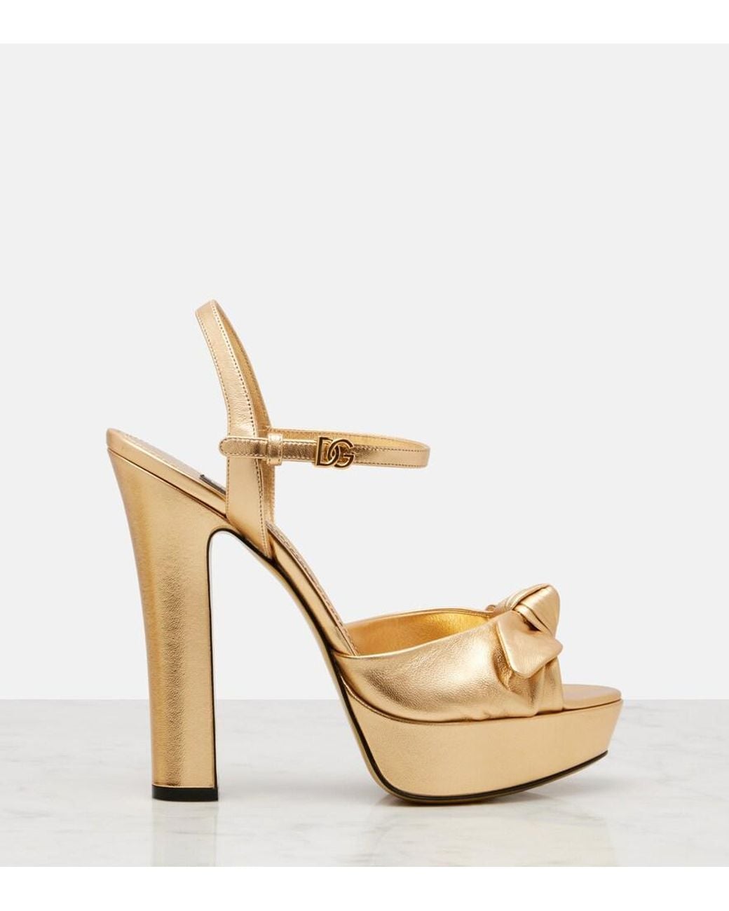 Dolce & Gabbana Metallic Platform Sandals