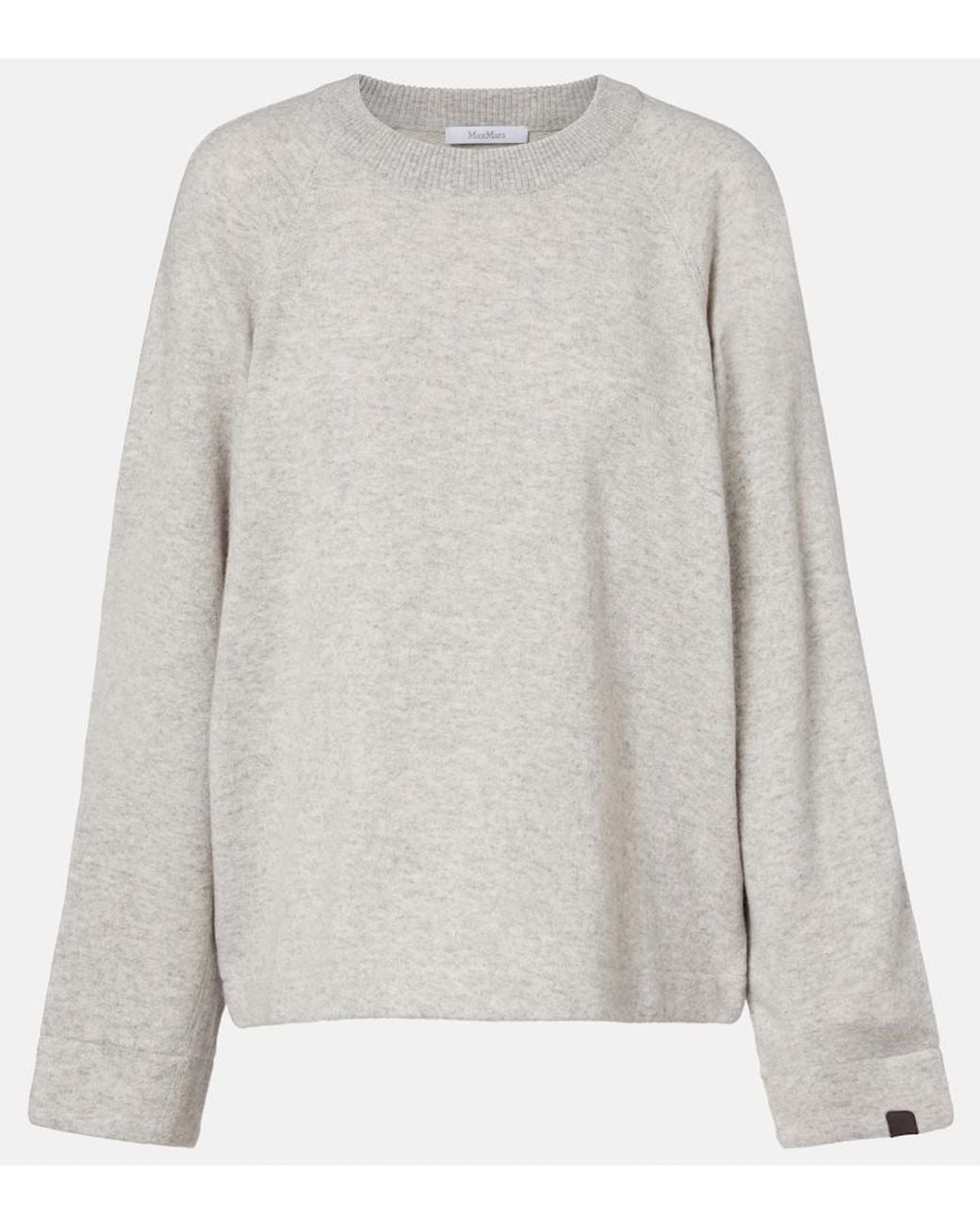Max Mara Gray Aere Cashmere And Wool Sweater