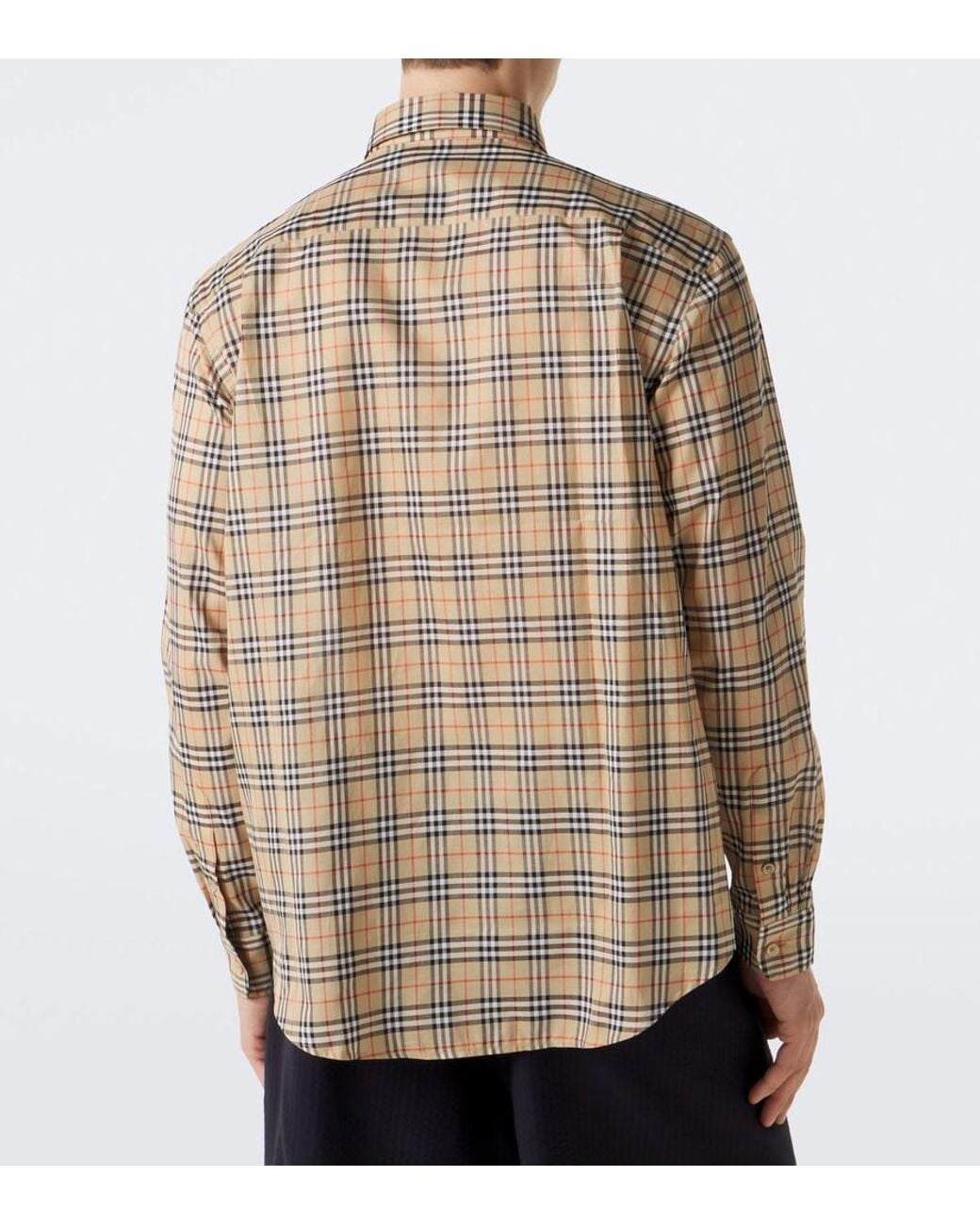 Camicia Check di Burberry in Brown da Uomo