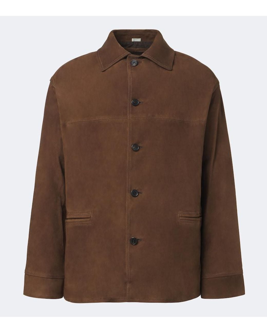 A.PRESSE Brown Leather Jacket for men