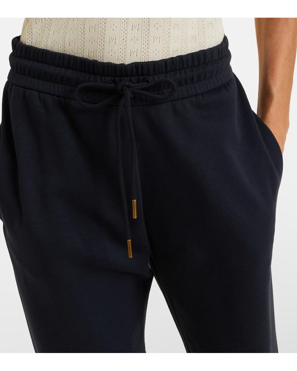 Moncler Blue Cotton-Blend Sweatpants
