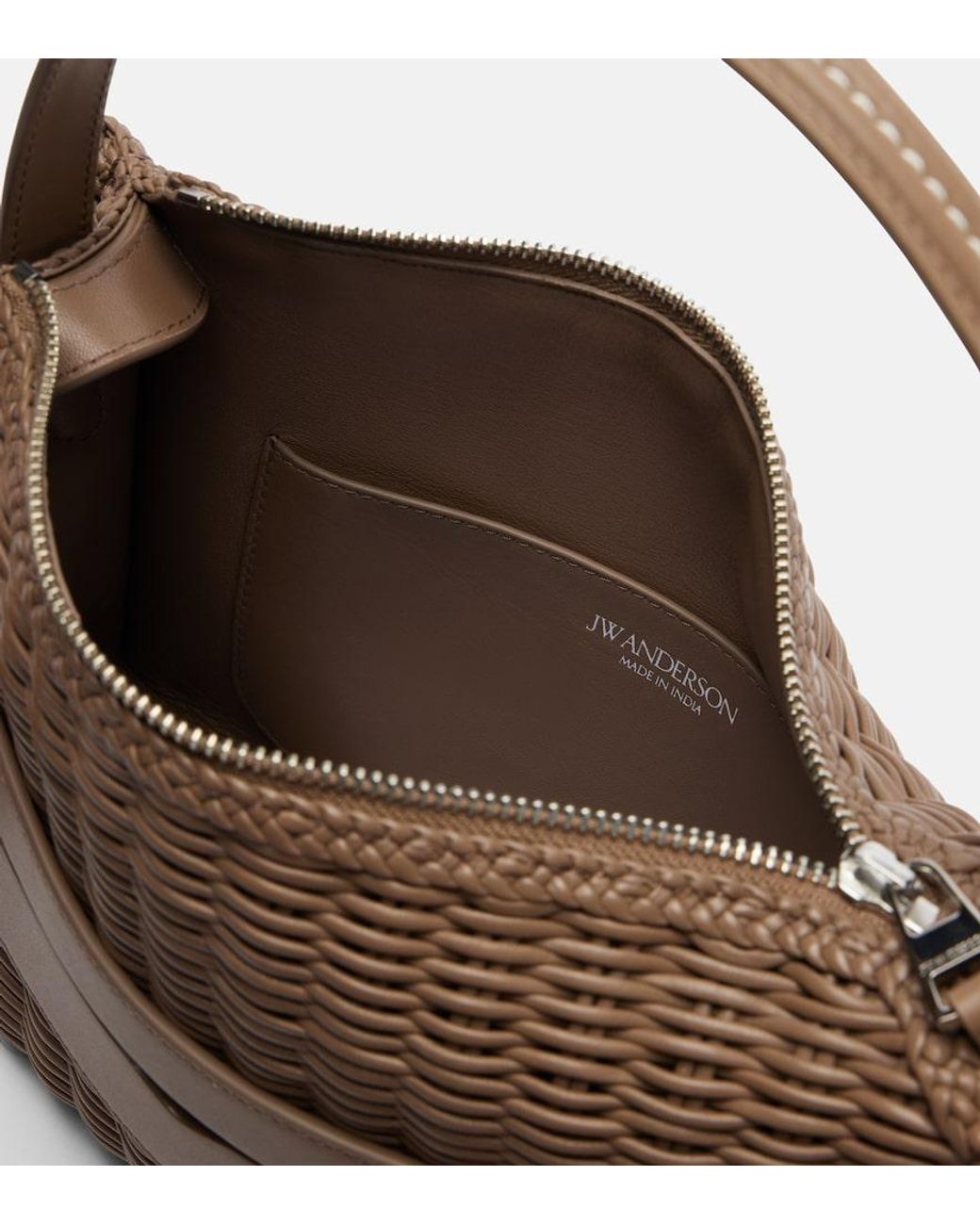 J.W. Anderson Brown Loafer Medium Leather Shoulder Bag