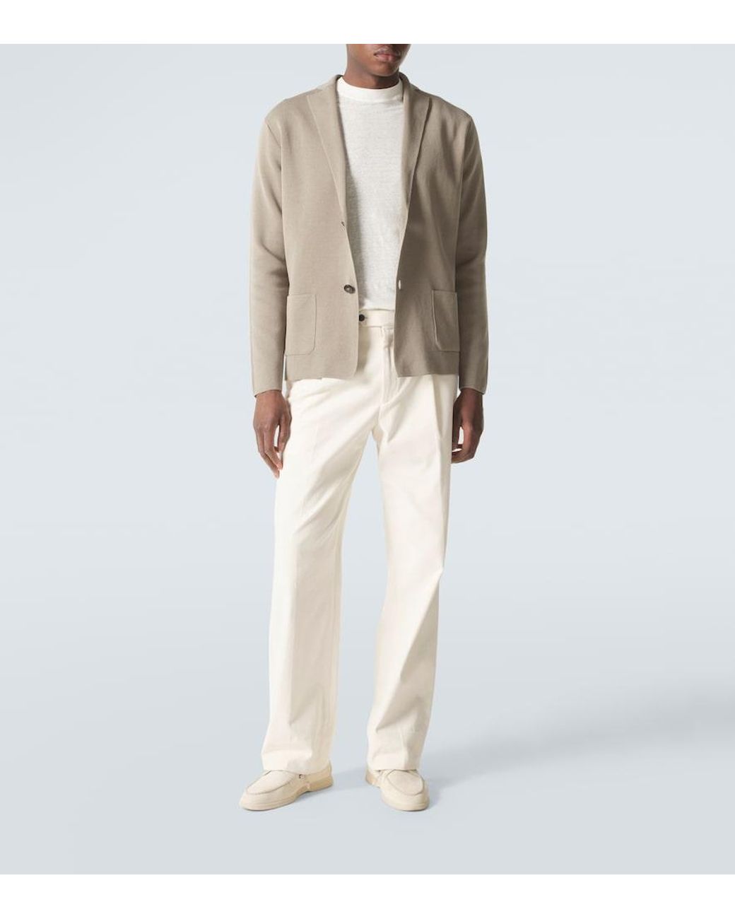 Thom Sweeney Gray Cotton Crepe Blazer for men