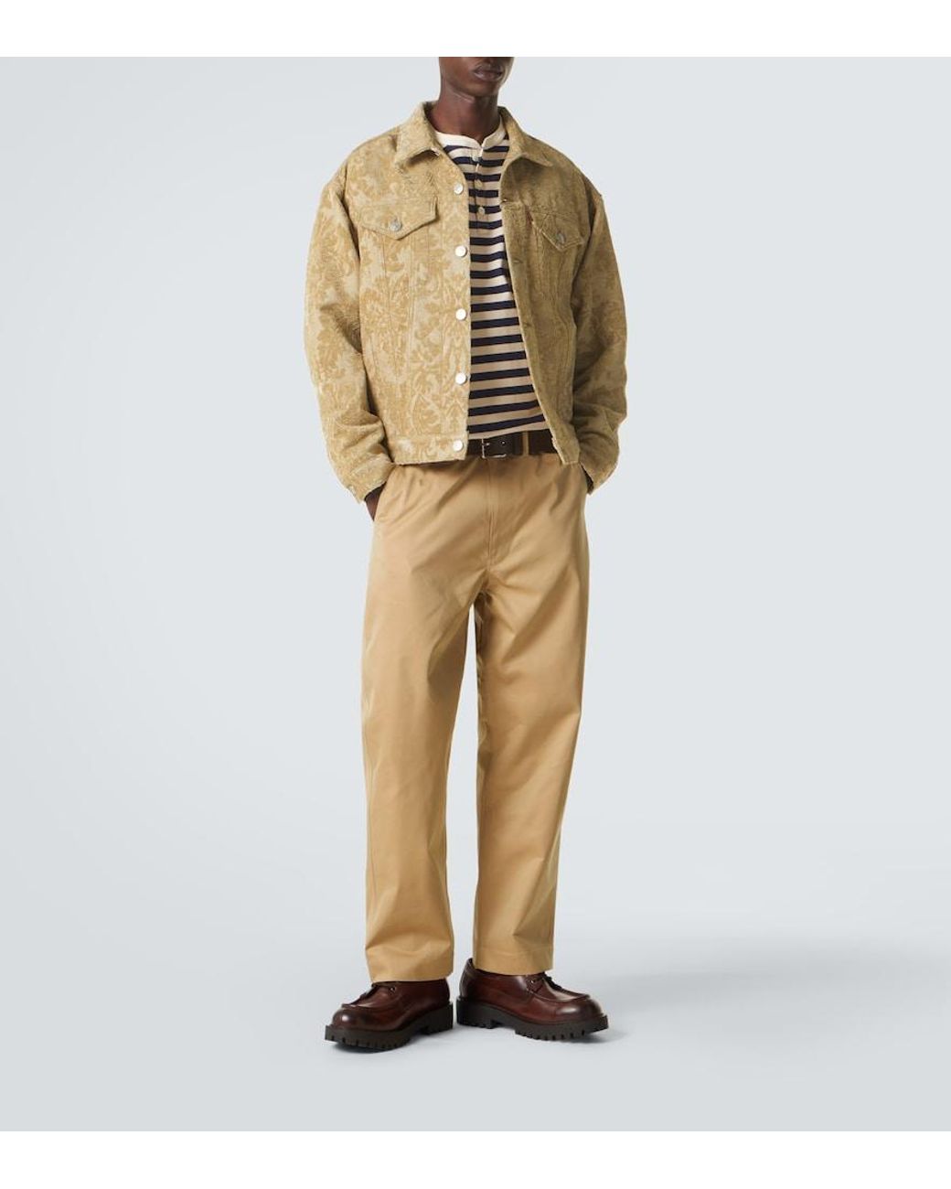 Junya Watanabe Natural Cotton-Blend Straight Pants for men