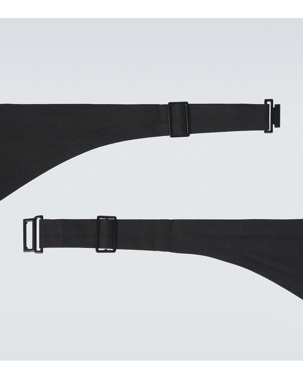 Rubinacci Black Silk Grosgrain Cummerbund for men