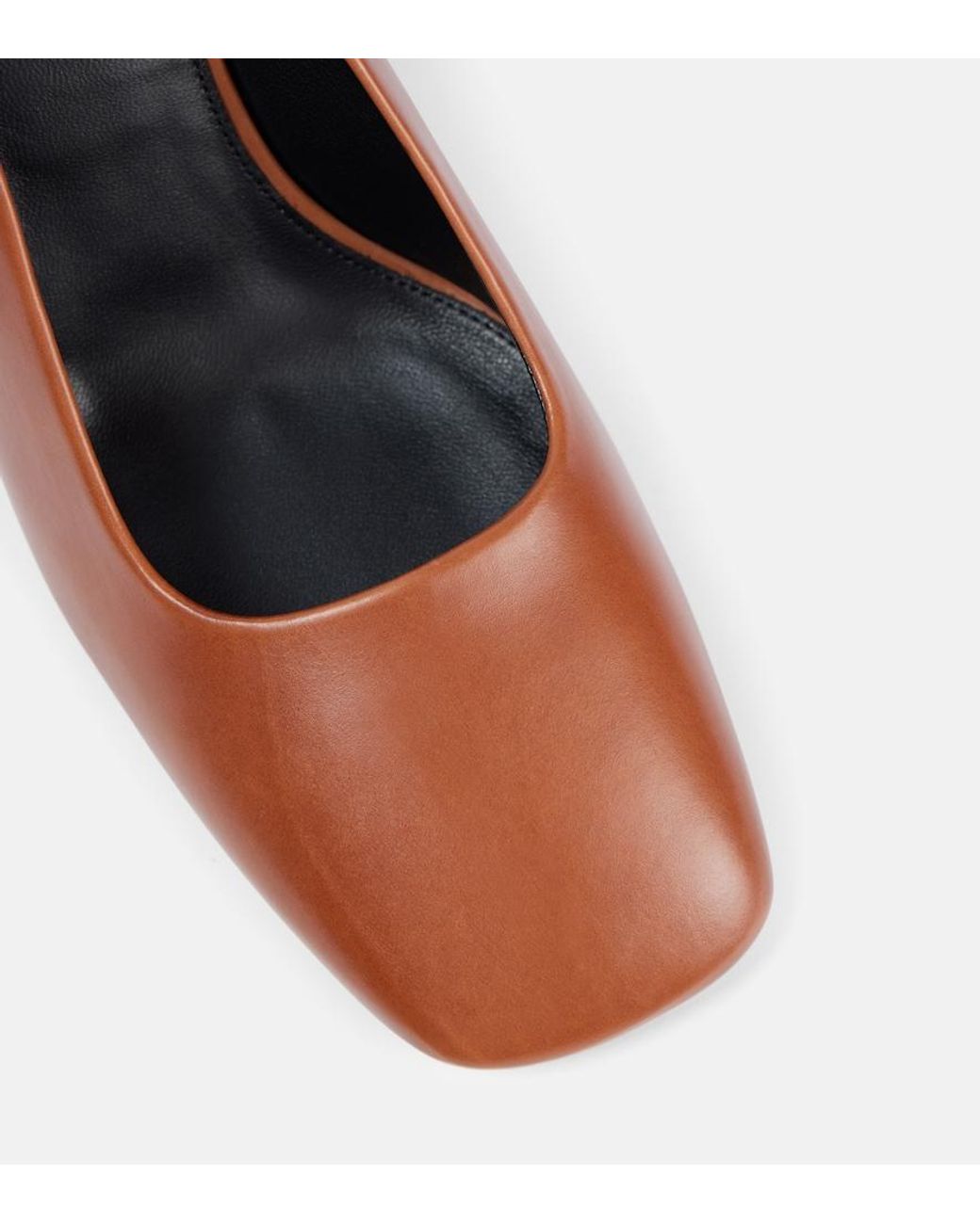 Dries Van Noten Brown Leather Slingback Pumps