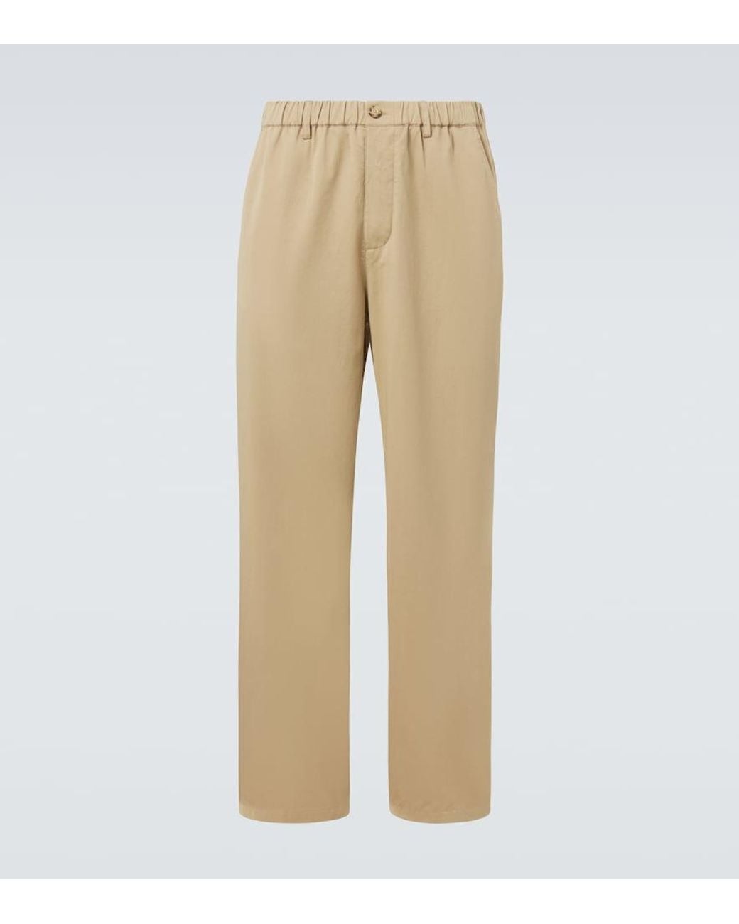 FRAME Natural Cotton Straight Pants for men