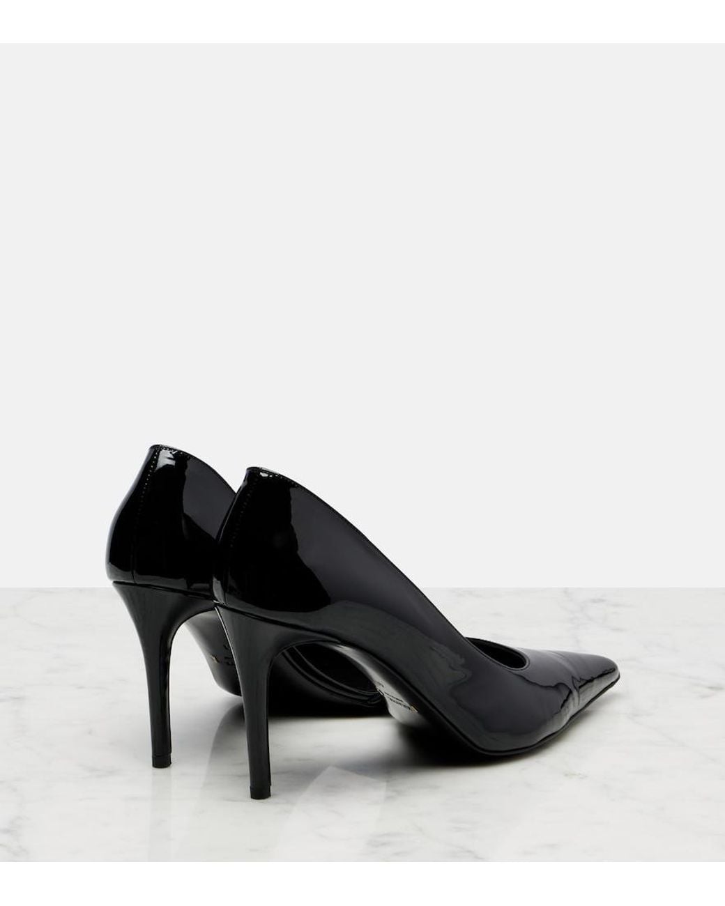 Khaite Black Jett D'Orsay 85 Patent Leather Pumps
