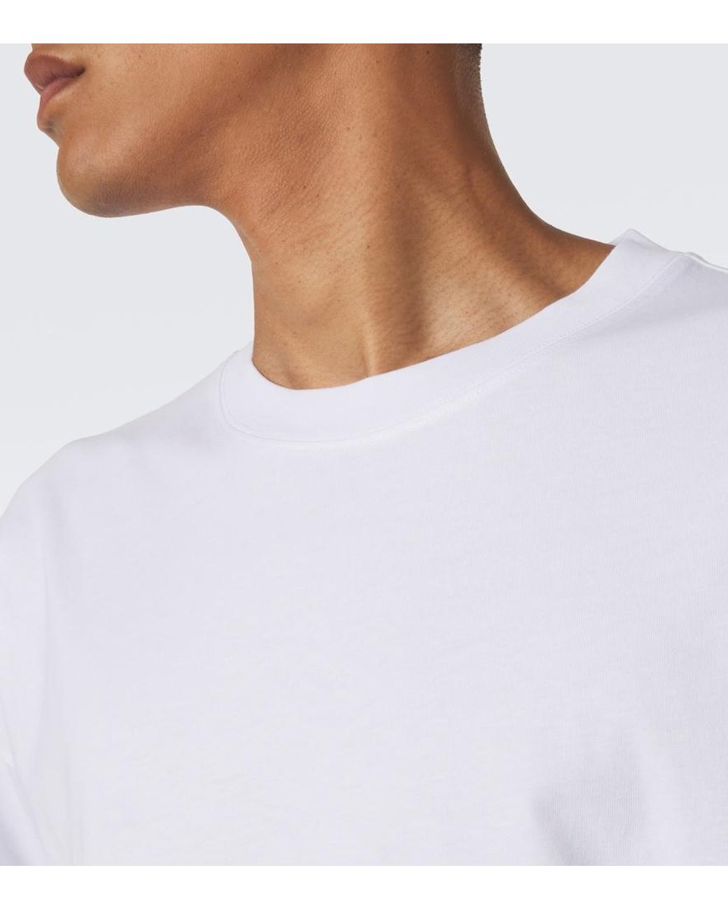Dries Van Noten White Cotton Jersey T-Shirt for men