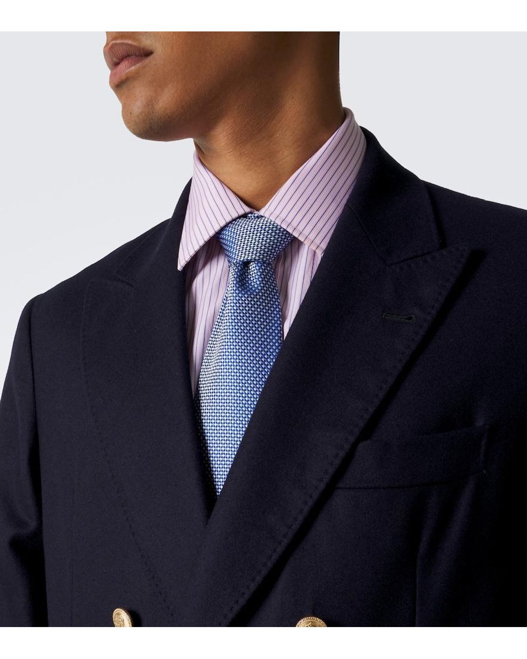 Charvet Blue Silk Jacquard Tie for men
