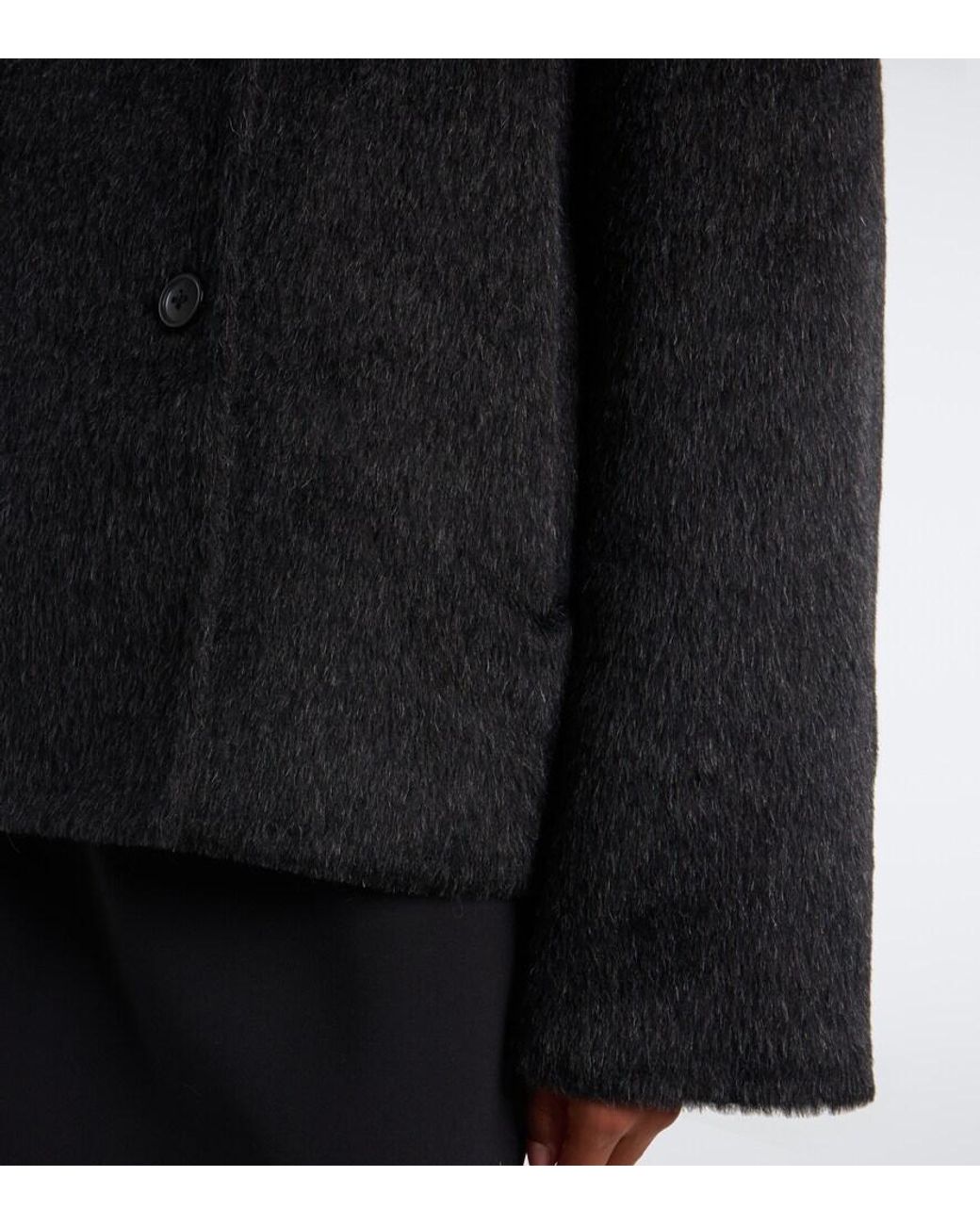 Loulou de Saison Black Wes Double-Breasted Alpaca And Wool Jacket