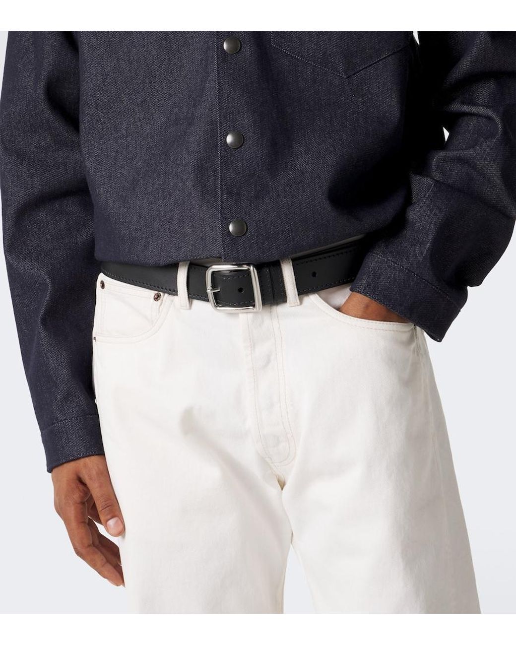 Prada Black Leather Belt for men
