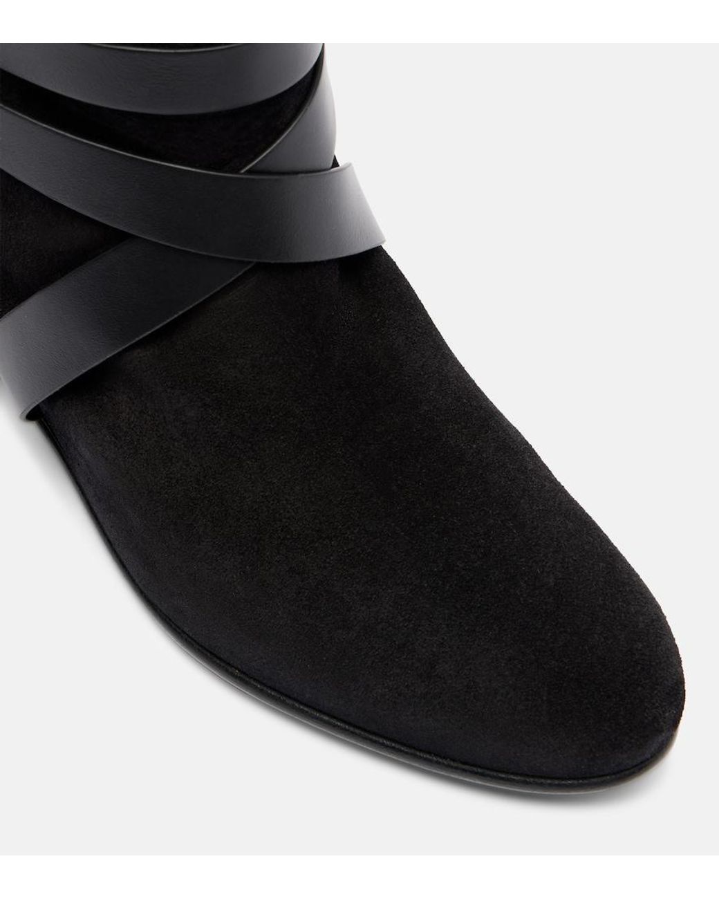 Isabel Marant Black Rejen Suede Ankle Boots