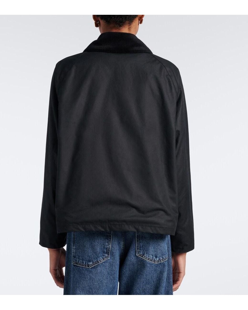 Nili Lotan Black Brinley Corduroy-Trimmed Cotton Jacket