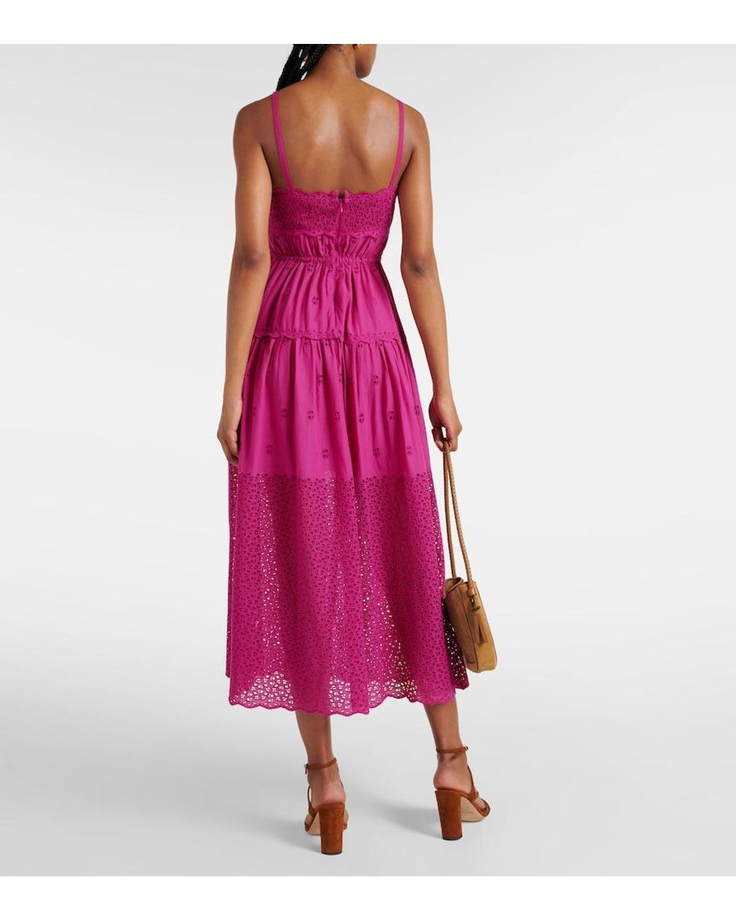 Ulla Johnson Purple Isadore Cotton Voile Maxi Dress