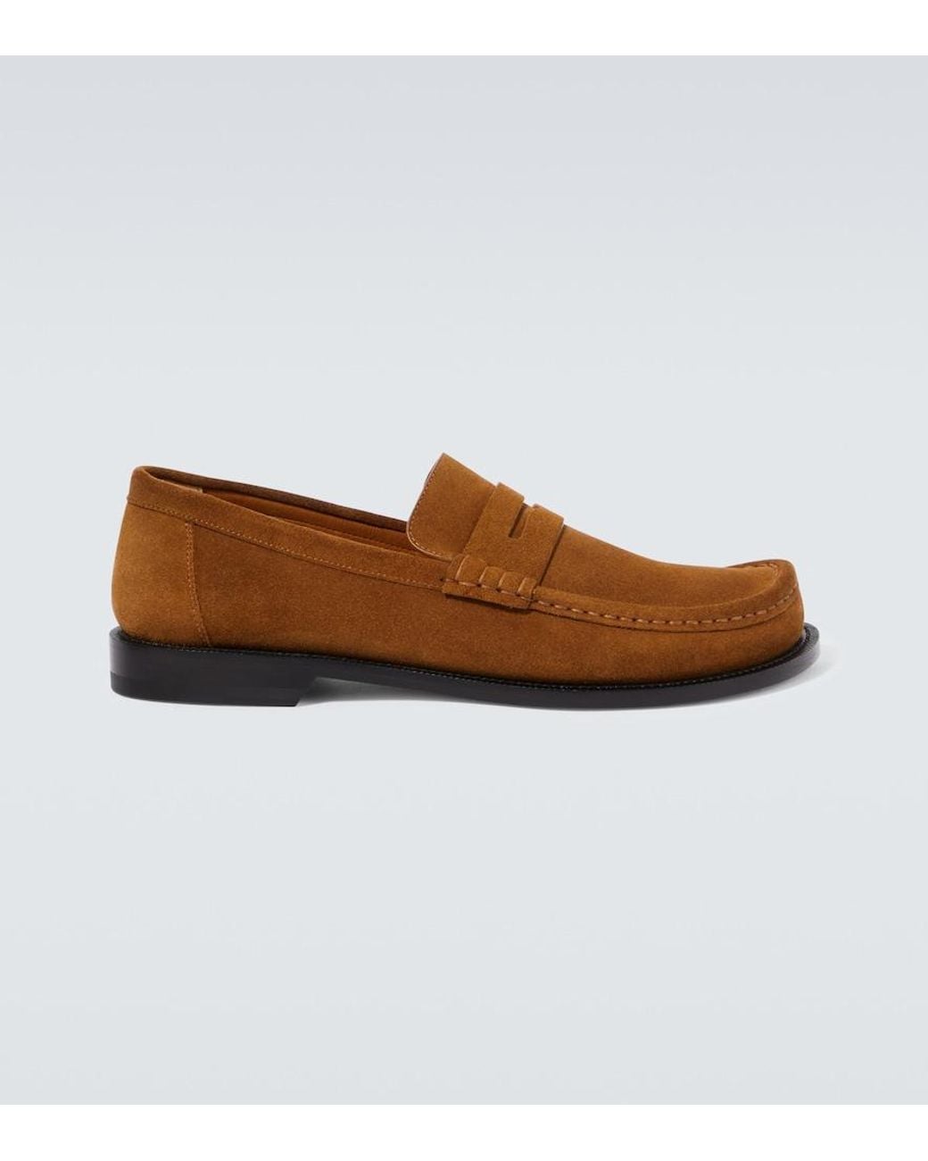 Loewe Brown Campo Suede Loafers for men