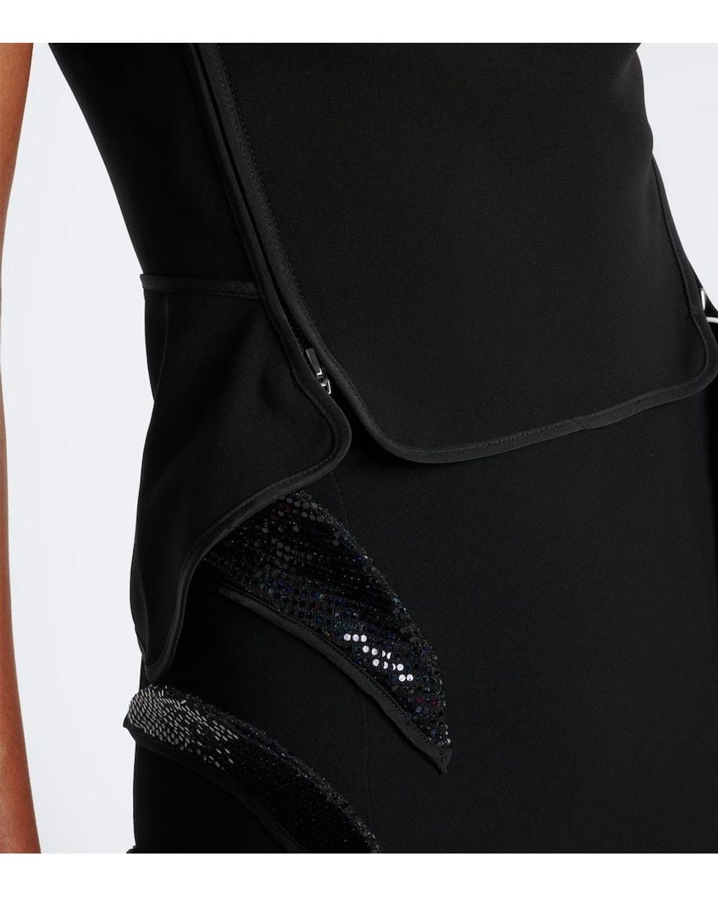 Maticevski Black Ruffled Top