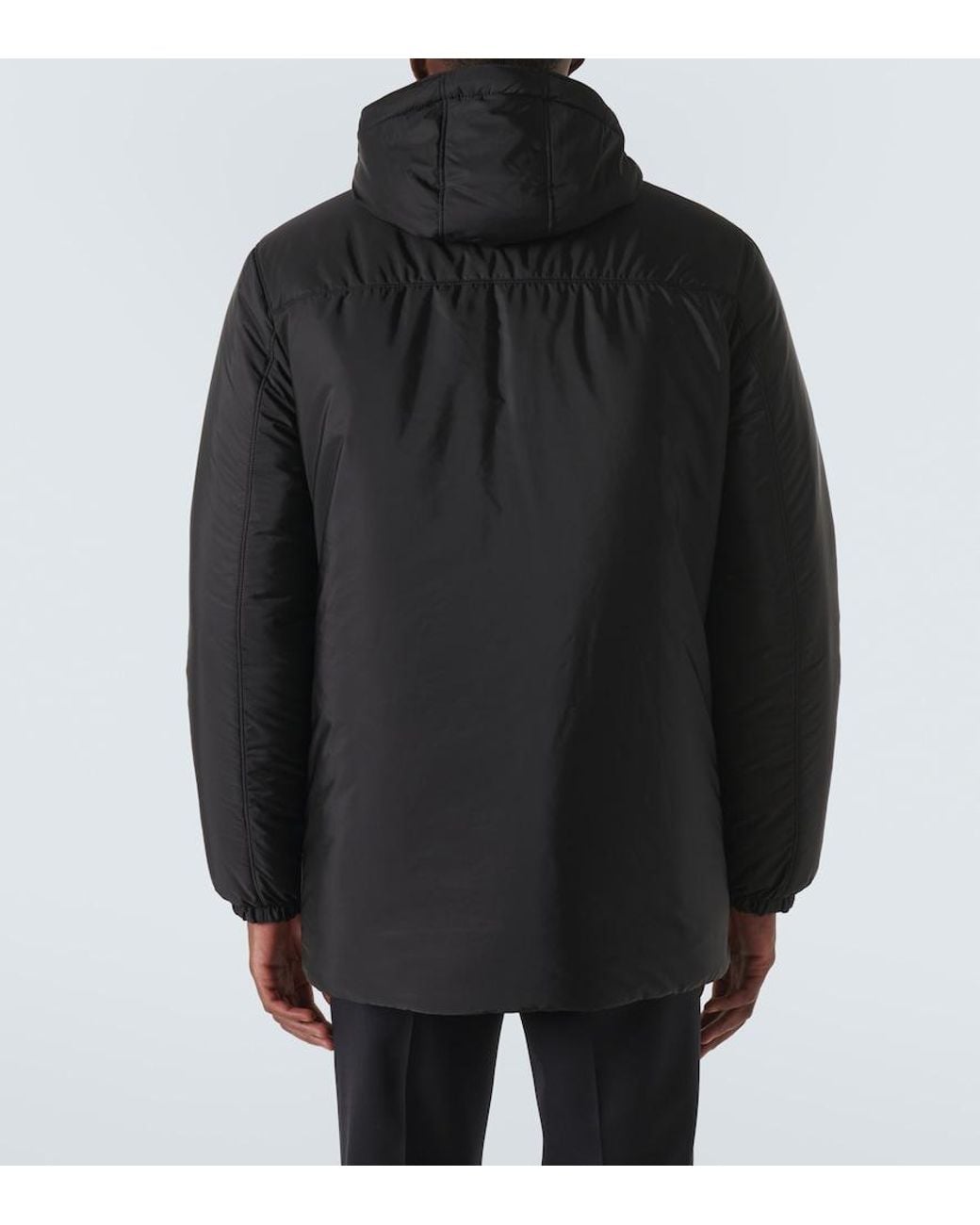 Prada Black Re-Nylon Padded Coat for men