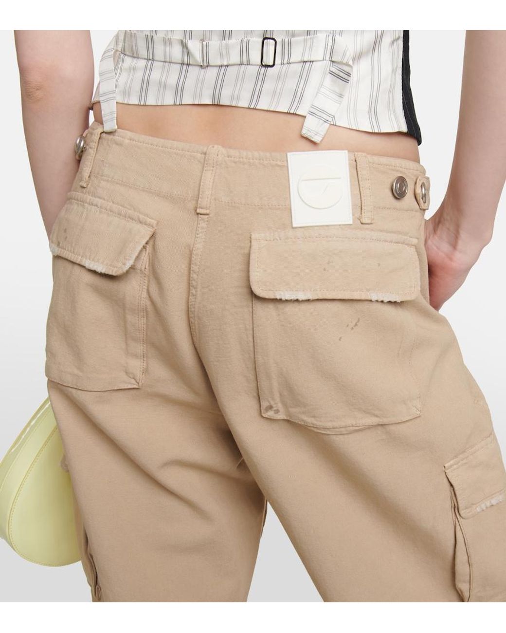 Coperni Natural Adjustable Wide-Leg Cargo Pants
