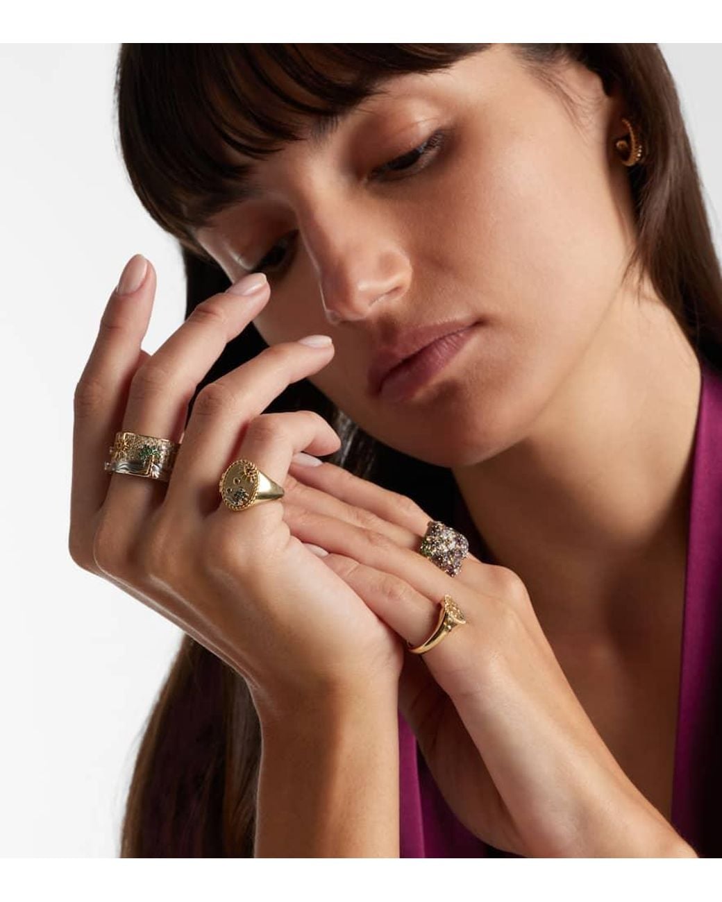 Yvonne Léon White Ring La Plage Aus 9Kt Gelbgold (375/1000) Mit Edelsteinen