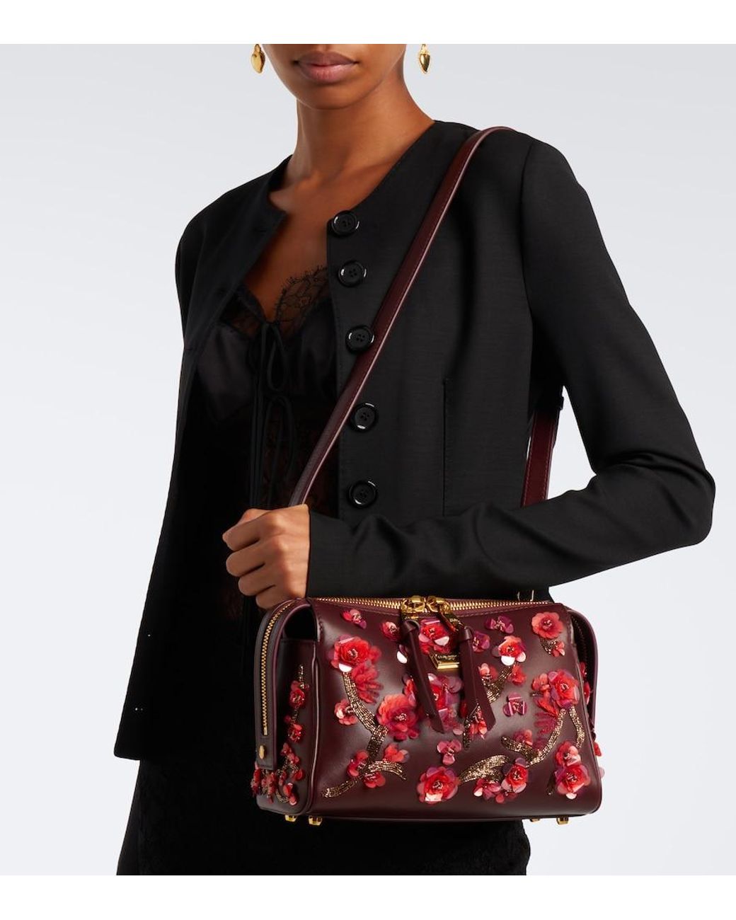 Dolce & Gabbana Red Vittoria Medium Leather Top-Handle Bag