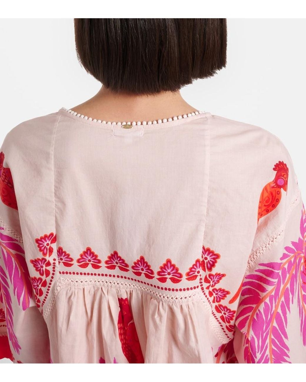 Poupette Pink Mahault Printed Cotton Minidress