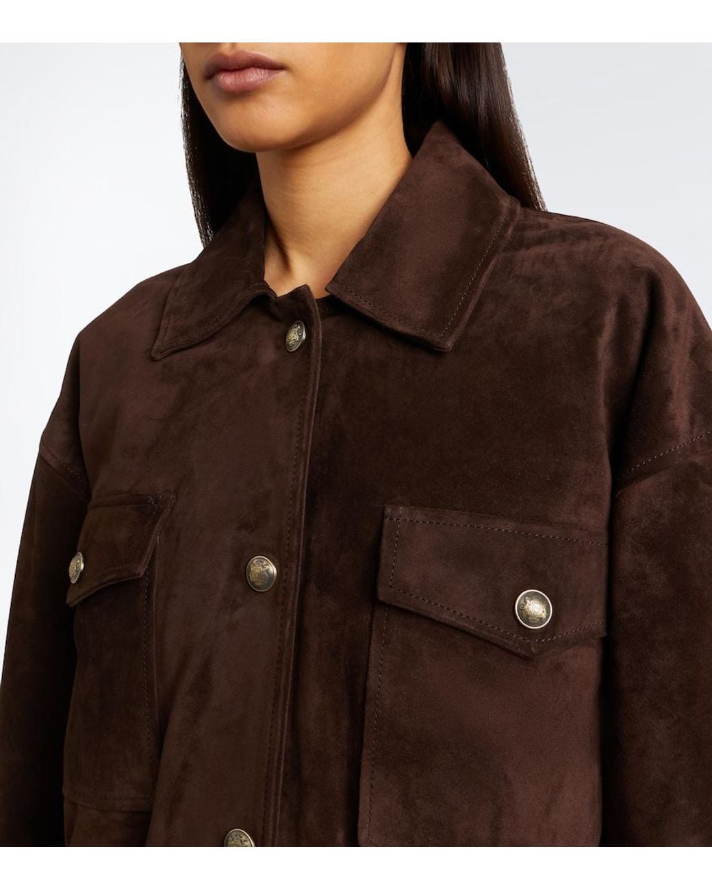 Nili Lotan Brown Mirra Suede Jacket