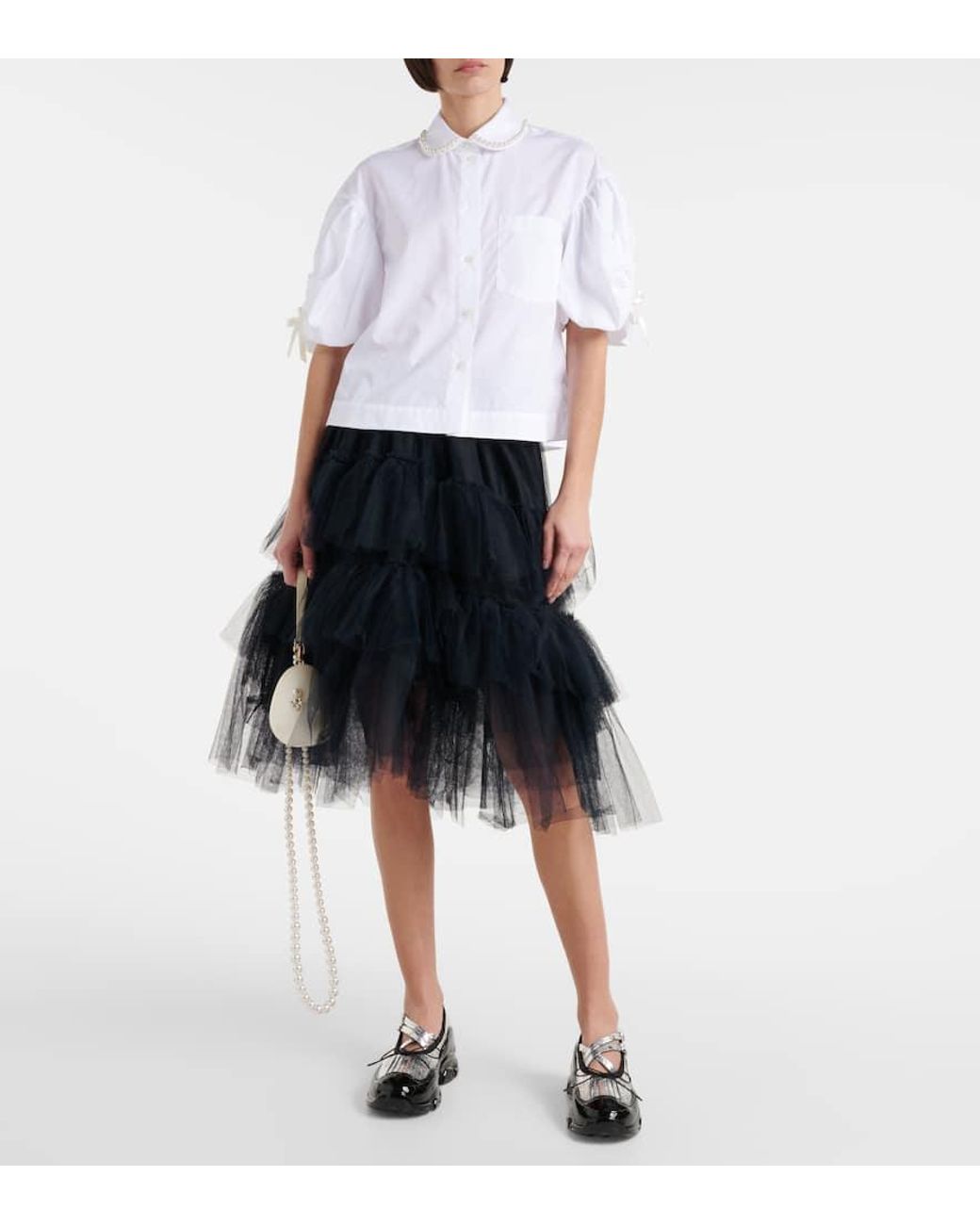 スニーカー SIMONE ROCHA TRACKER SATIN FLATS Simone Rocha Tracker Satin Flats in Black | Lyst